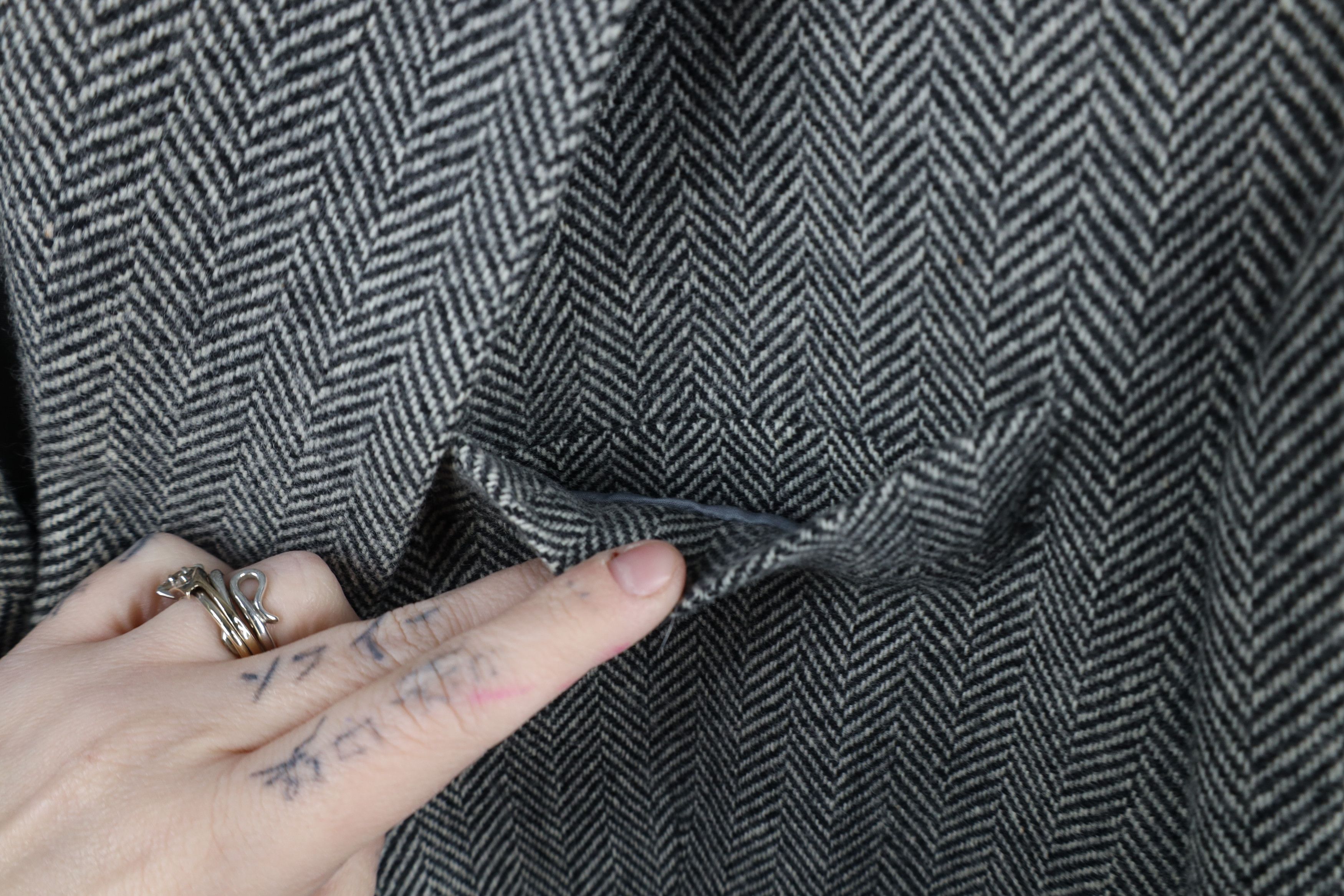 Vintage Vintage 90s Streetwear Herringbone Coat Blazer Jacket USA Size US XL / EU 56 / 4 - 6 Thumbnail