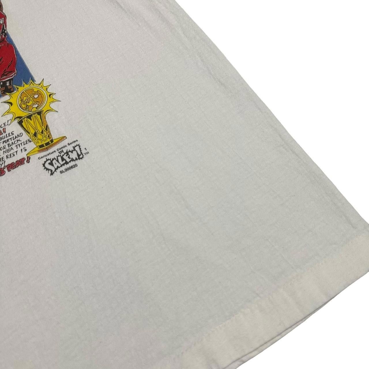Anvil 1993 Chicago Bulls 3 Time World Champs Shirt (MADE IN USA) Size US XL / EU 56 / 4 - 4 Thumbnail