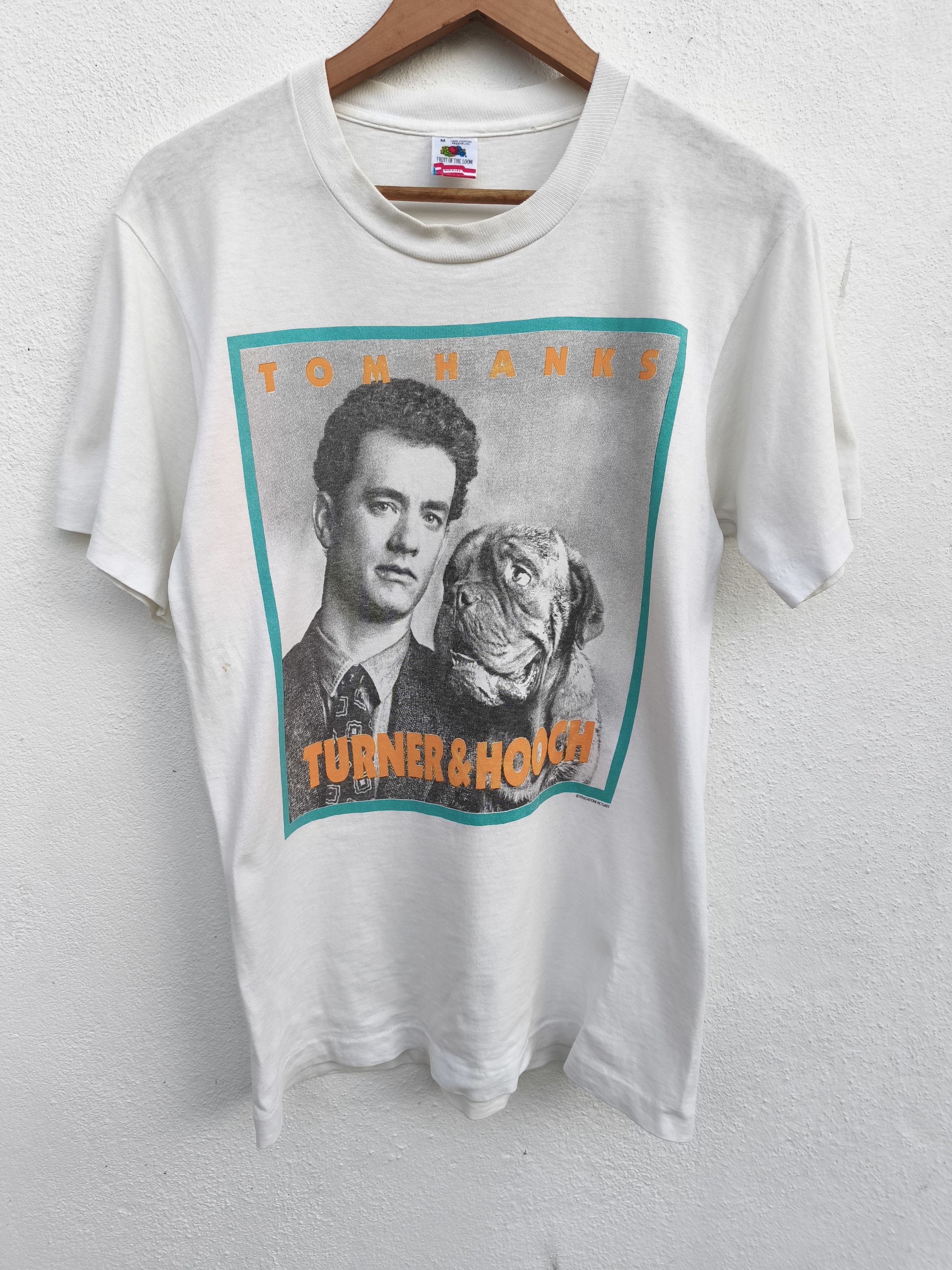 Vintage 🔥 Vtg1989 Vintage Turner & Hooch t shirt Movies Tom Hanks Size US M / EU 48-50 / 2 - 1 Thumbnail