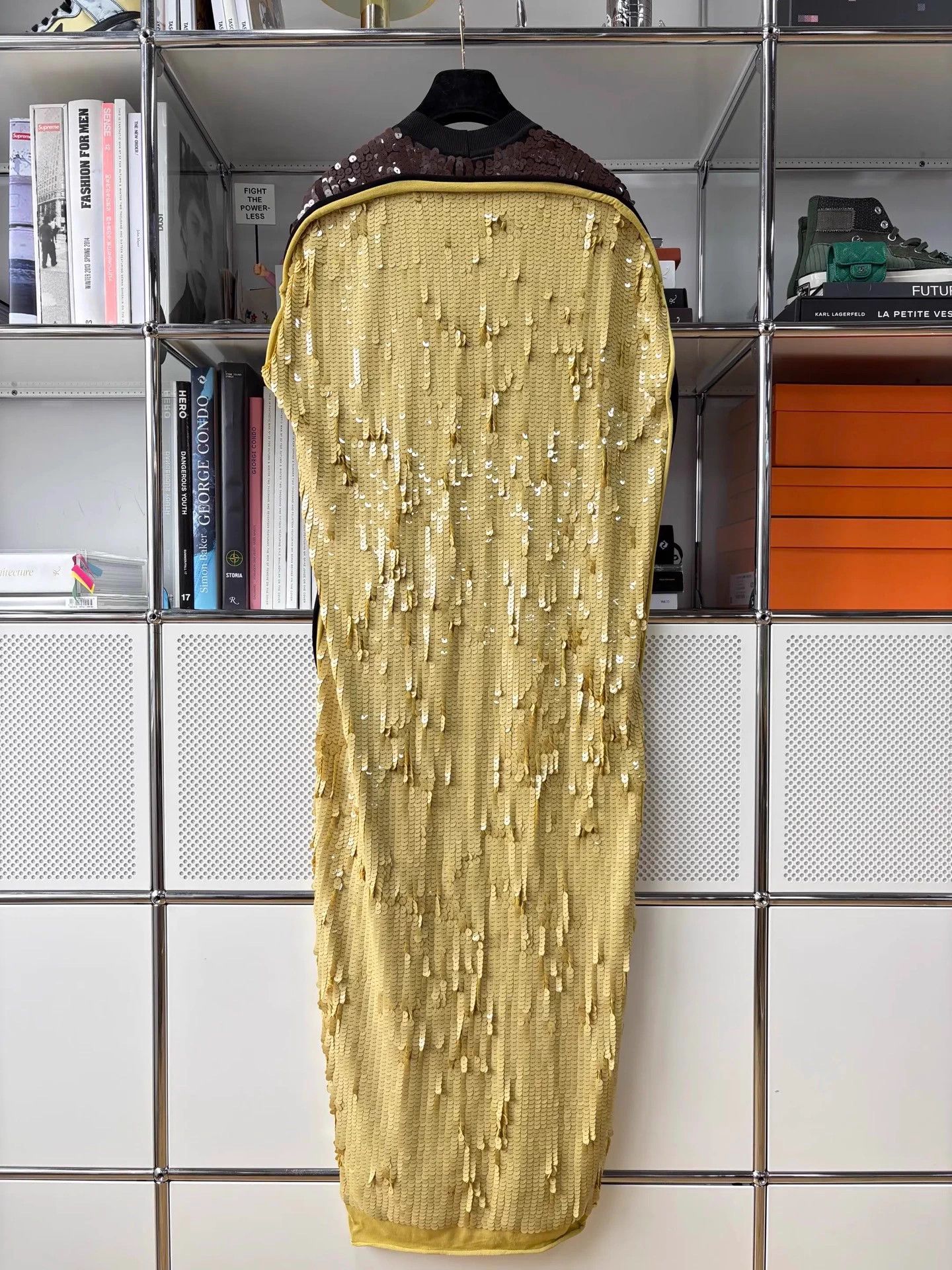 Bottega Veneta Bottega Veneta Brown & Yellow Sequin Roundneck Dress S Size S / US 4 / IT 40 - 4 Thumbnail