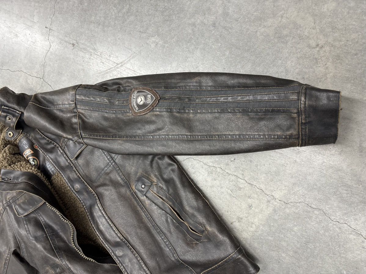 Other Hawke & Co Faux Leather Jacket Distressed Sherpa Size 10/12 Size S / US 4 / IT 40 - 4 Thumbnail