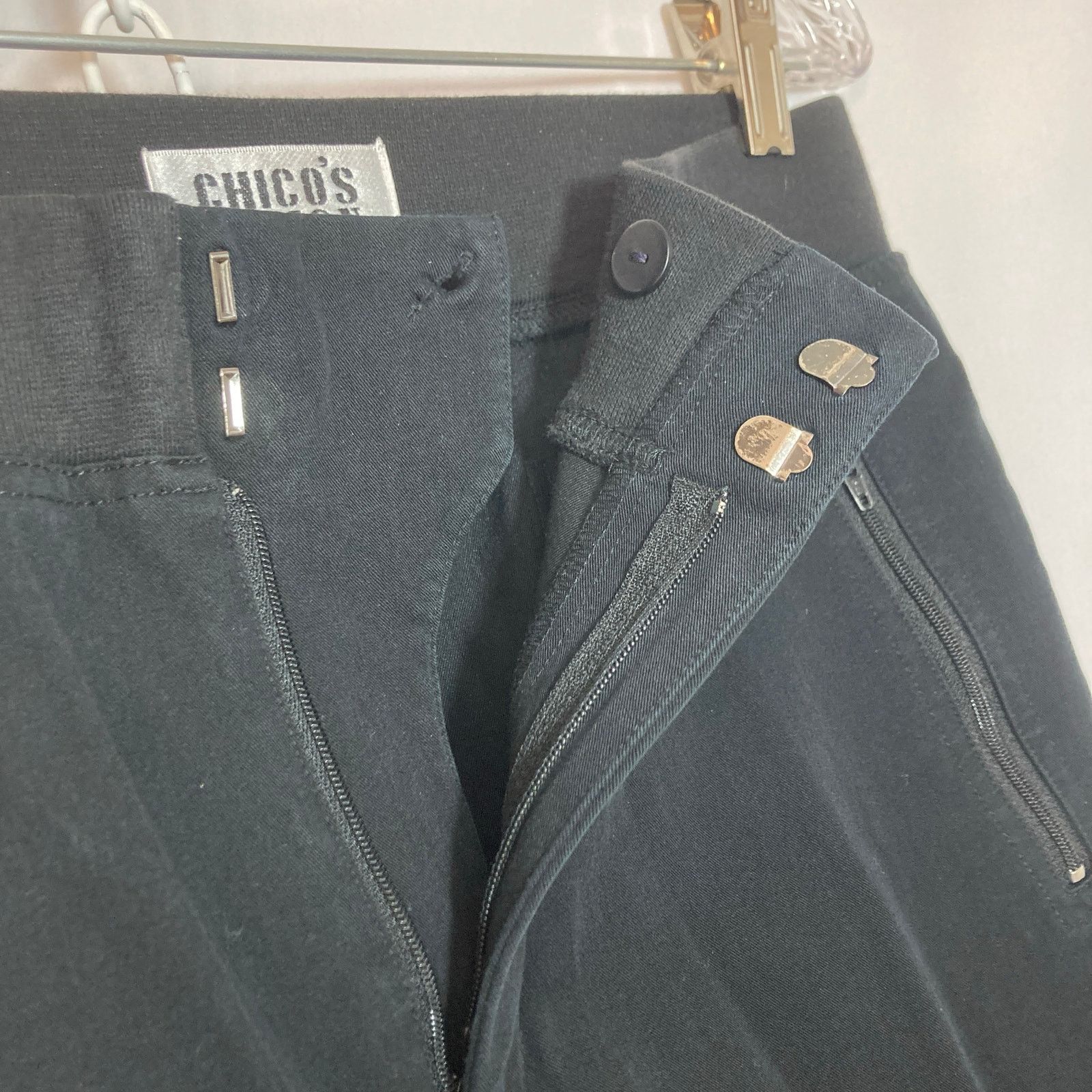 Chicos Chico’s Design Black Utility Two Piece Jacket Pants Set Size 30" / US 8 / IT 44 - 9 Thumbnail