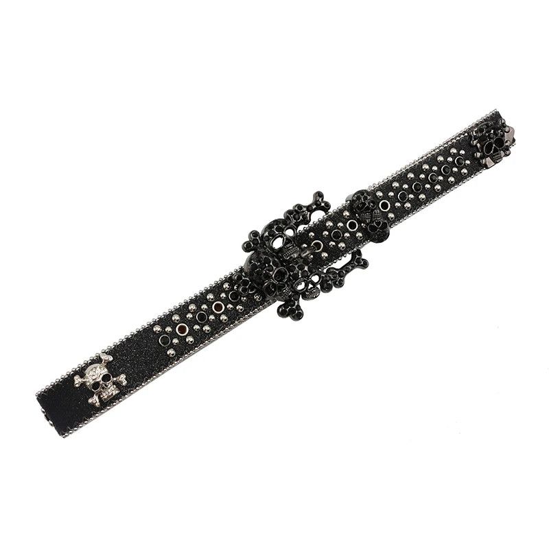 Japanese Brand × Vintage Skull Western Rhinestones Belt Size ONE SIZE - 5 Thumbnail