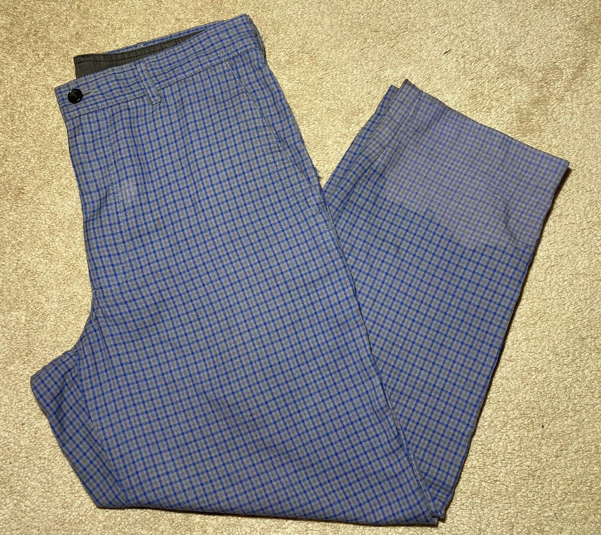 Comme des Garcons Homme Plus 1996 Comme Des Garcons Homme Plus Blue Plaid Check Pants S Size US 30 / EU 46 - 1 Thumbnail