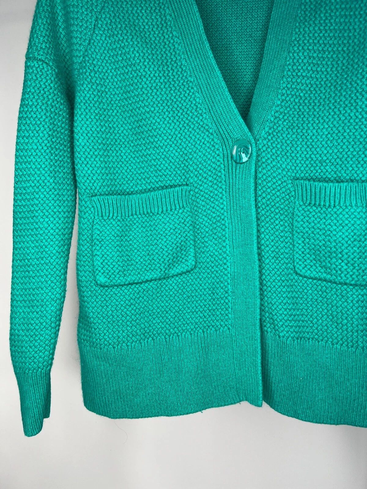 Reiss REISS Callister Emerald Knit Cardigan One Button Size S / US 4 / IT 40 - 4 Thumbnail