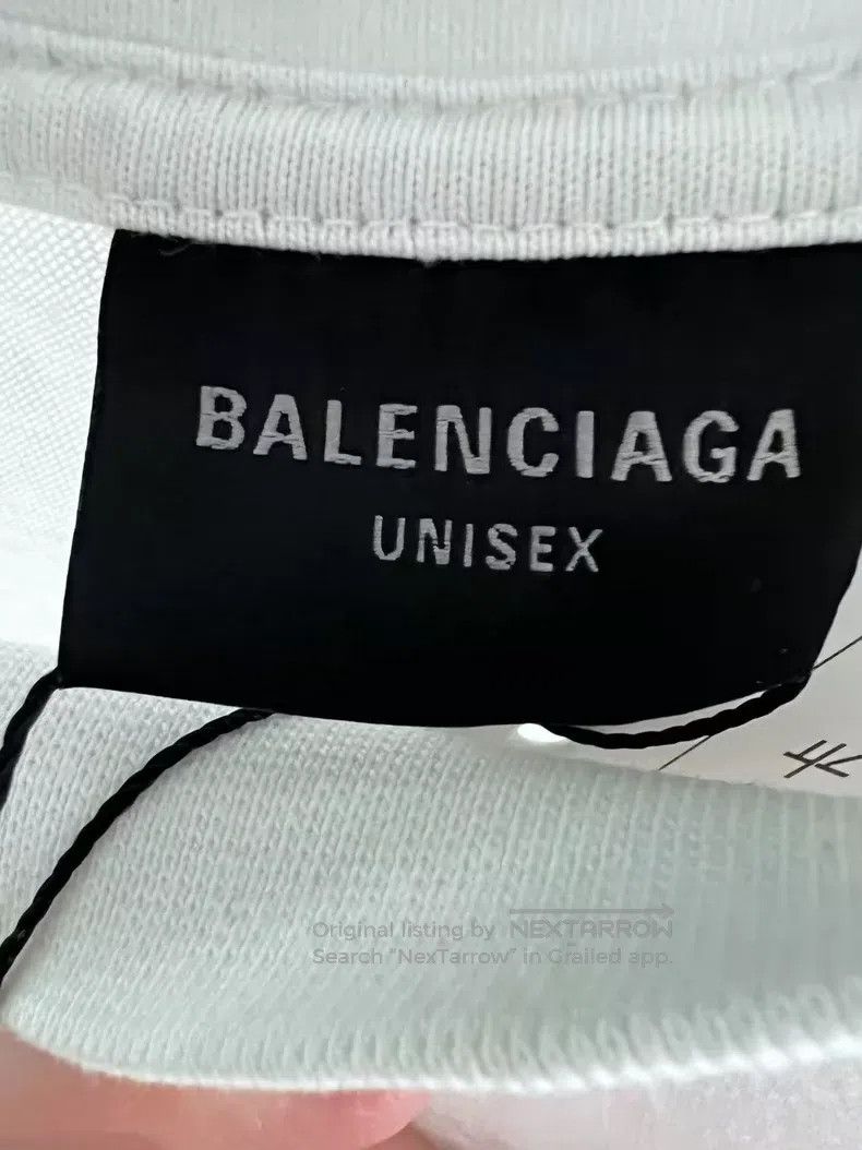 Balenciaga Balenciaga White scissor wheat letter short-sleeved T-shir Size US XL / EU 56 / 4 - 3 Thumbnail