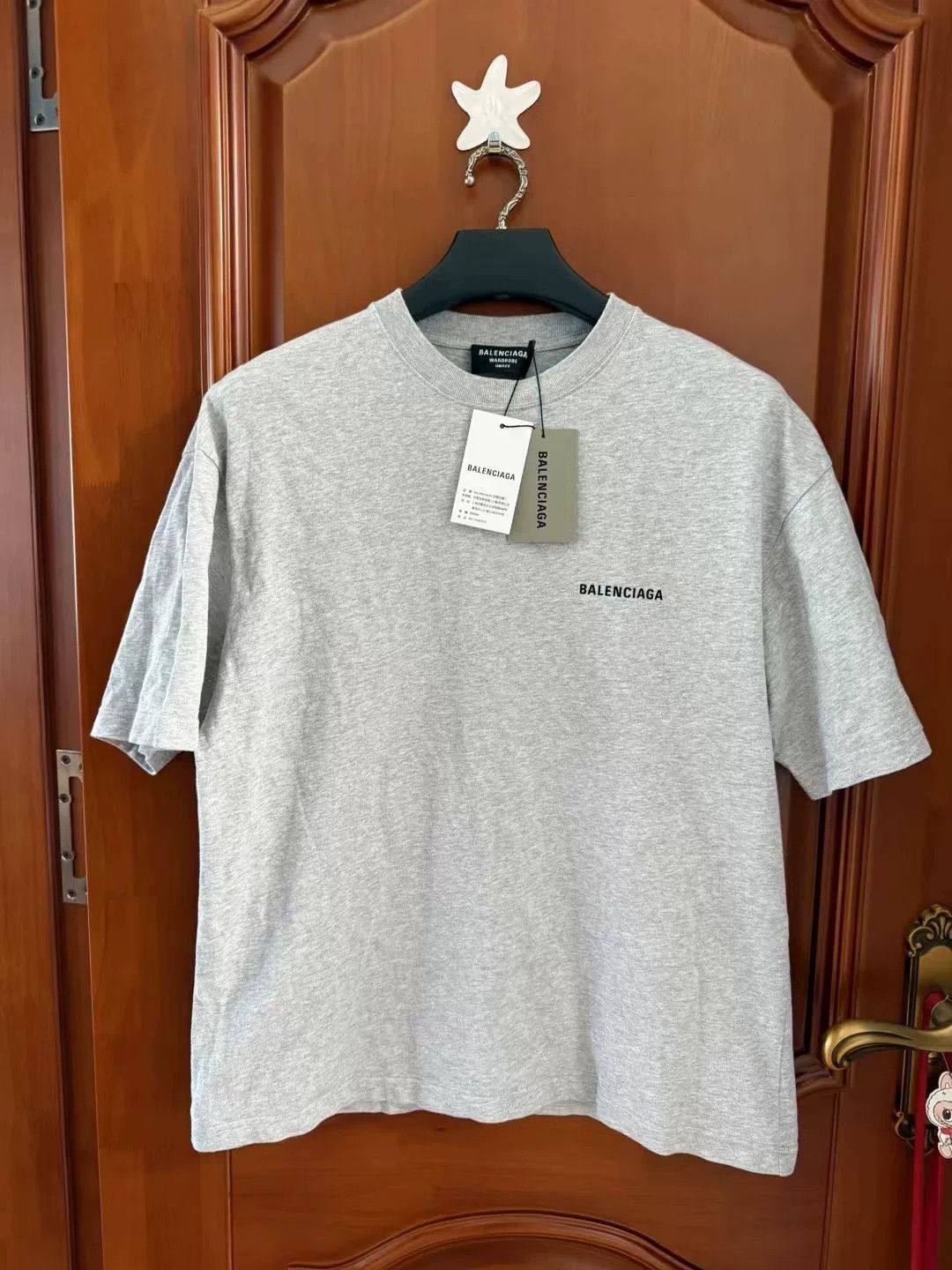 Balenciaga Balenciaga Gray Front Back Logo Short Sleeve S Size US S / EU 44-46 / 1 - 1 Thumbnail