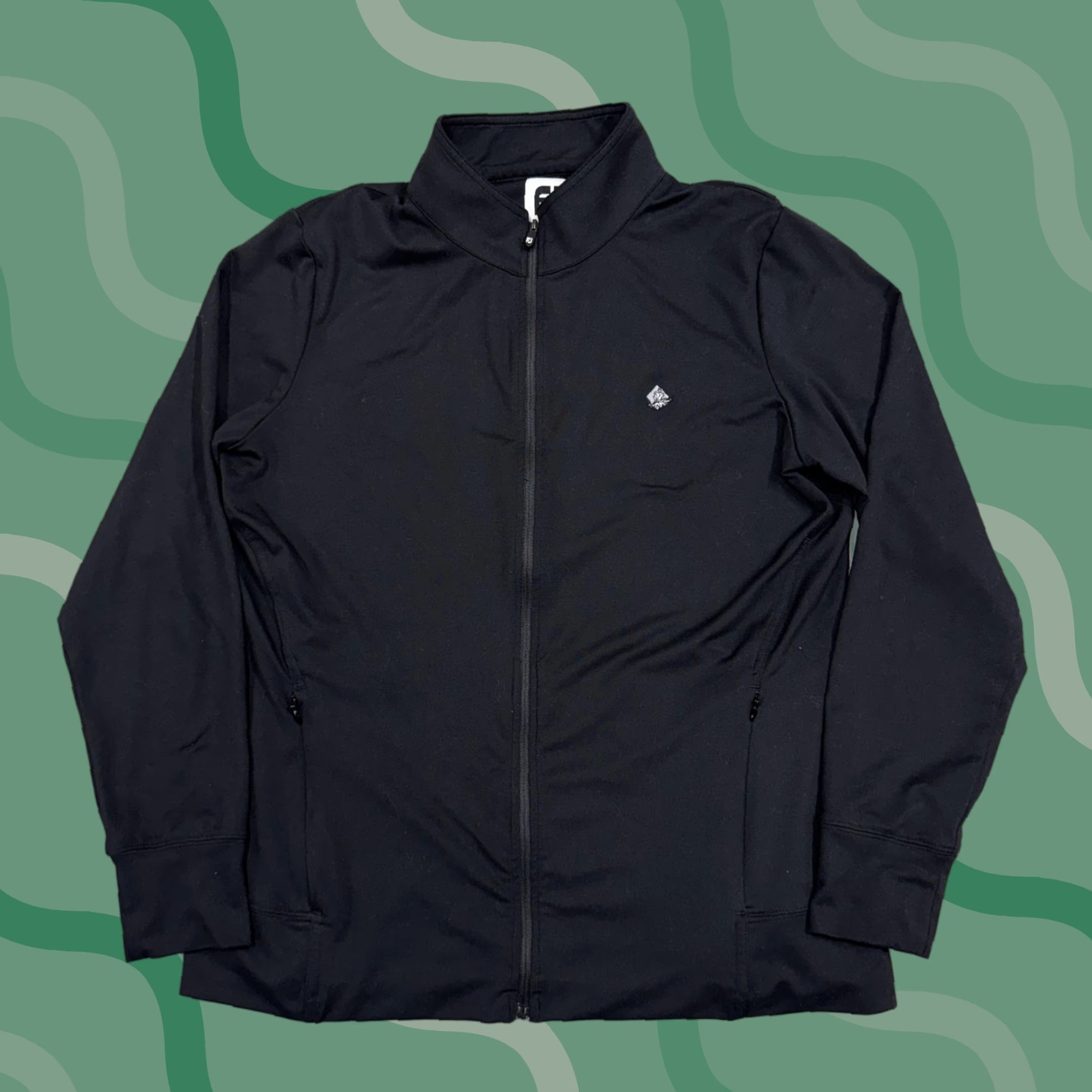 Footjoy FootJoy Jacket Womens L Black Full Zip Golf Stretch Performance Layer Track Jacket Size L / US 10 / IT 46 - 1 Thumbnail