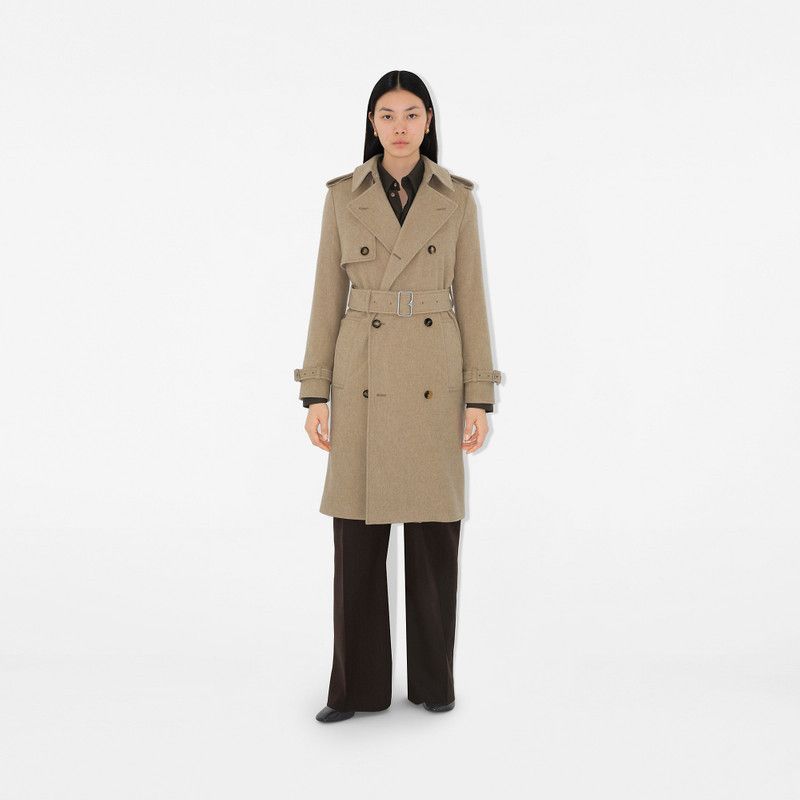 Burberry o1w1db10326 Cashmere Wrap Coat in Brown Size S / US 4 / IT 40 - 2 Thumbnail
