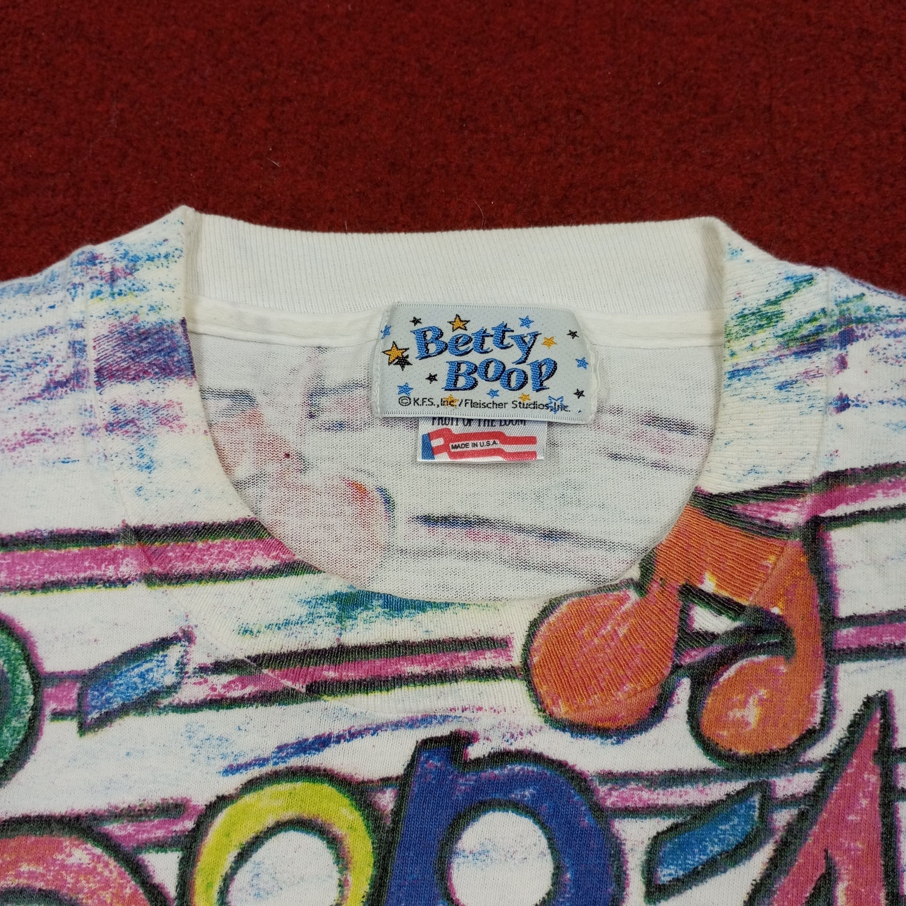 Cartoon Network × Fruit Of The Loom × Vintage Betty Boop Vintage Tshirt Fullprint Design Streetwear Size US L / EU 52-54 / 3 - 6 Thumbnail