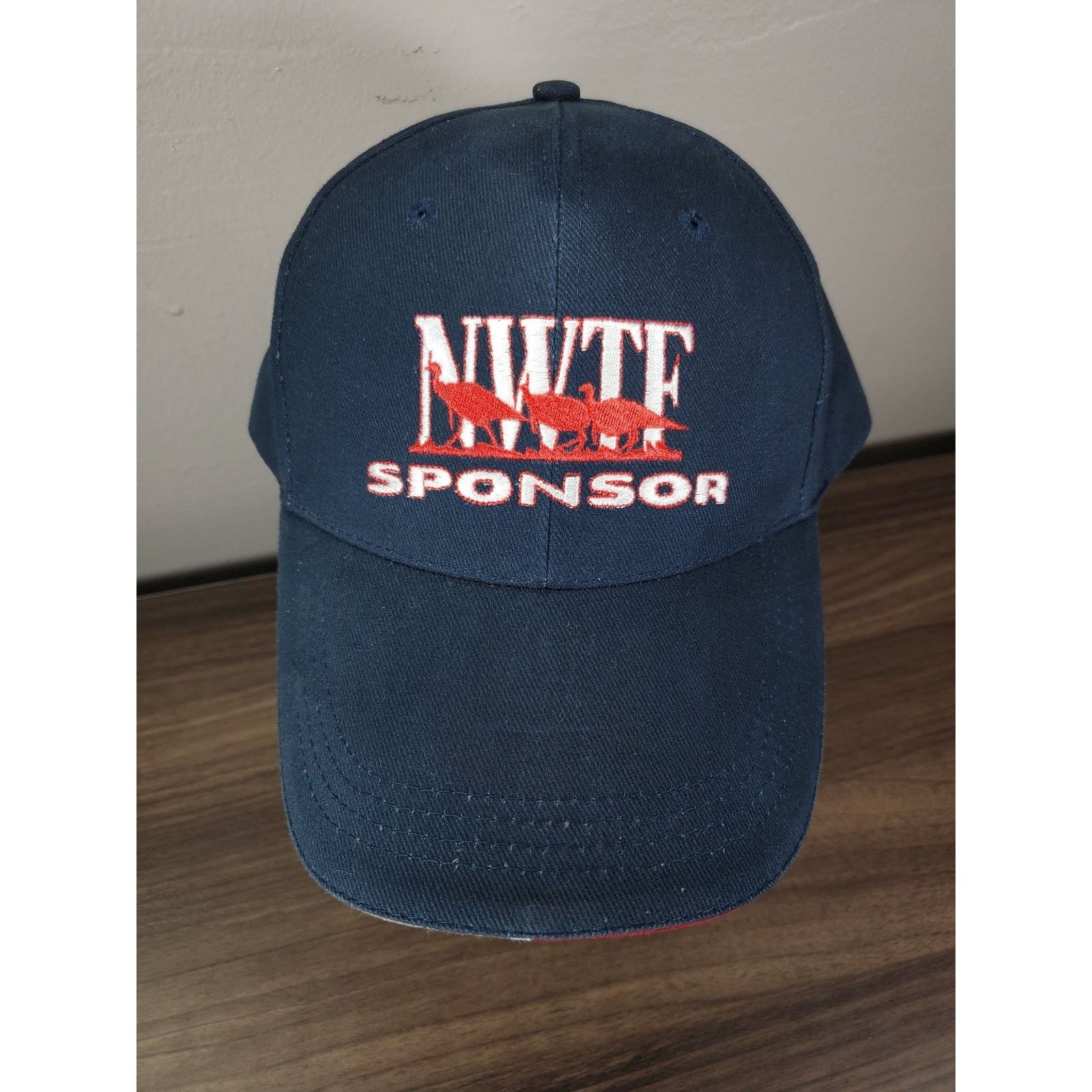 Vintage NWTF Sponsor Hat Adjustable Navy Blue Hunting Cap Turkey Size ONE SIZE - 1 Thumbnail