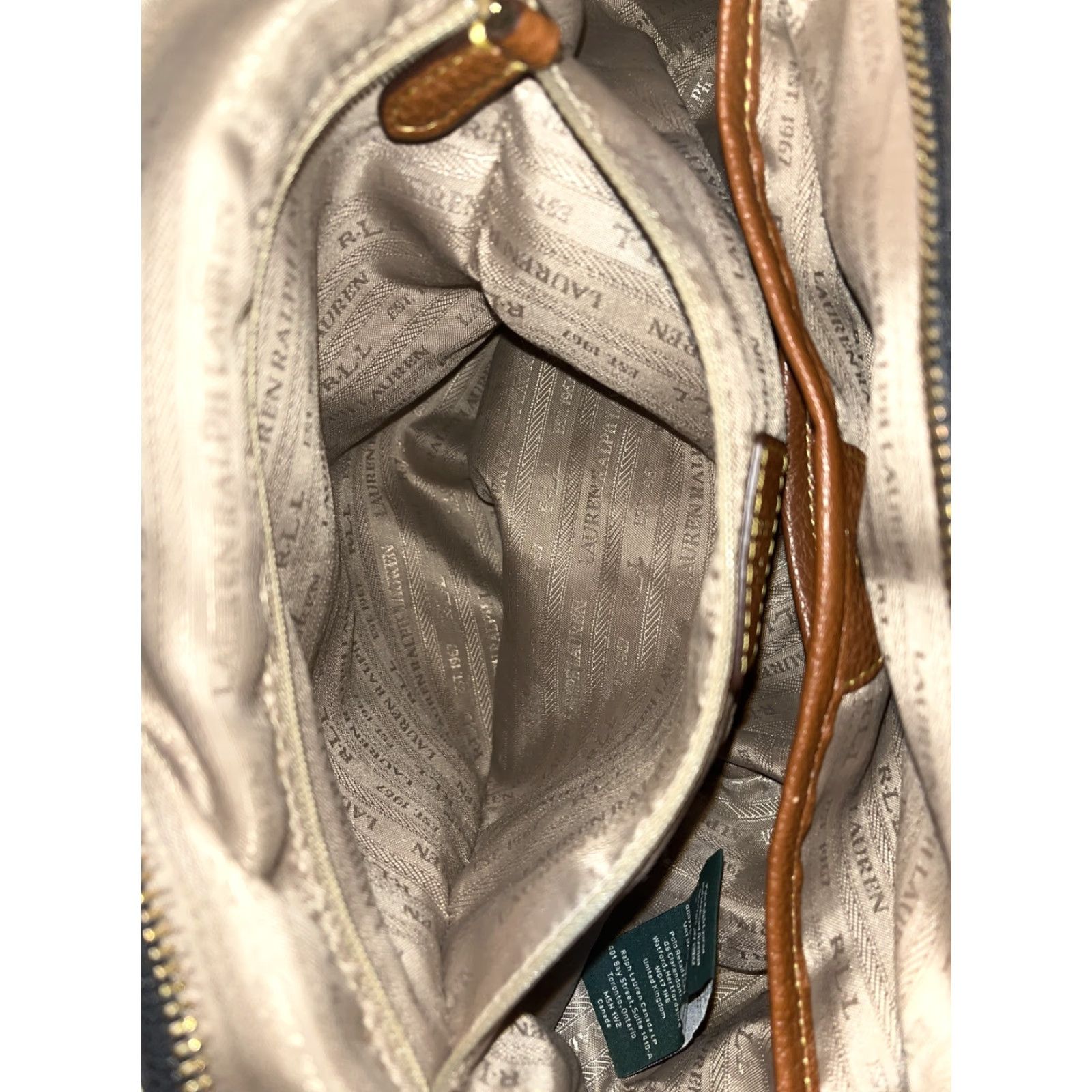 Ralph Lauren VINTAGE Ralph Lauren Tote Bag Women Medium Black Nylon Shoulder Strap 90s Fashion Size ONE SIZE - 7 Thumbnail
