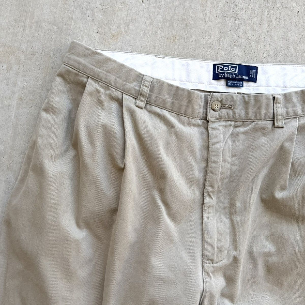 Polo Ralph Lauren Vintage Polo Ralph Lauren Hammond Chino Pants Pleated 36x30 Size US 36 / EU 52 - 2 Thumbnail