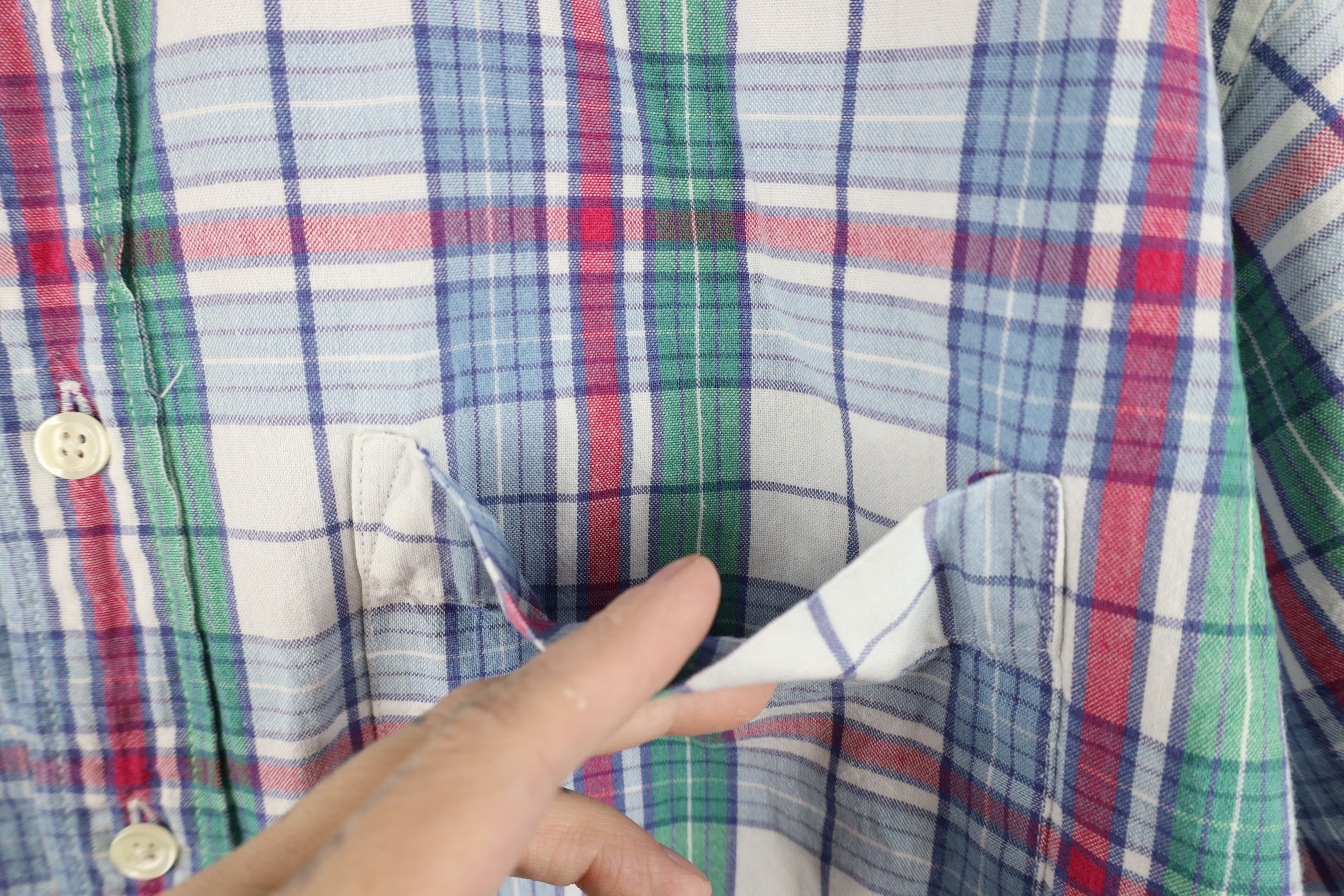 Vintage Vintage 90s Streetwear Plaid Short Sleeve Button Down Shirt Size US L / EU 52-54 / 3 - 5 Thumbnail