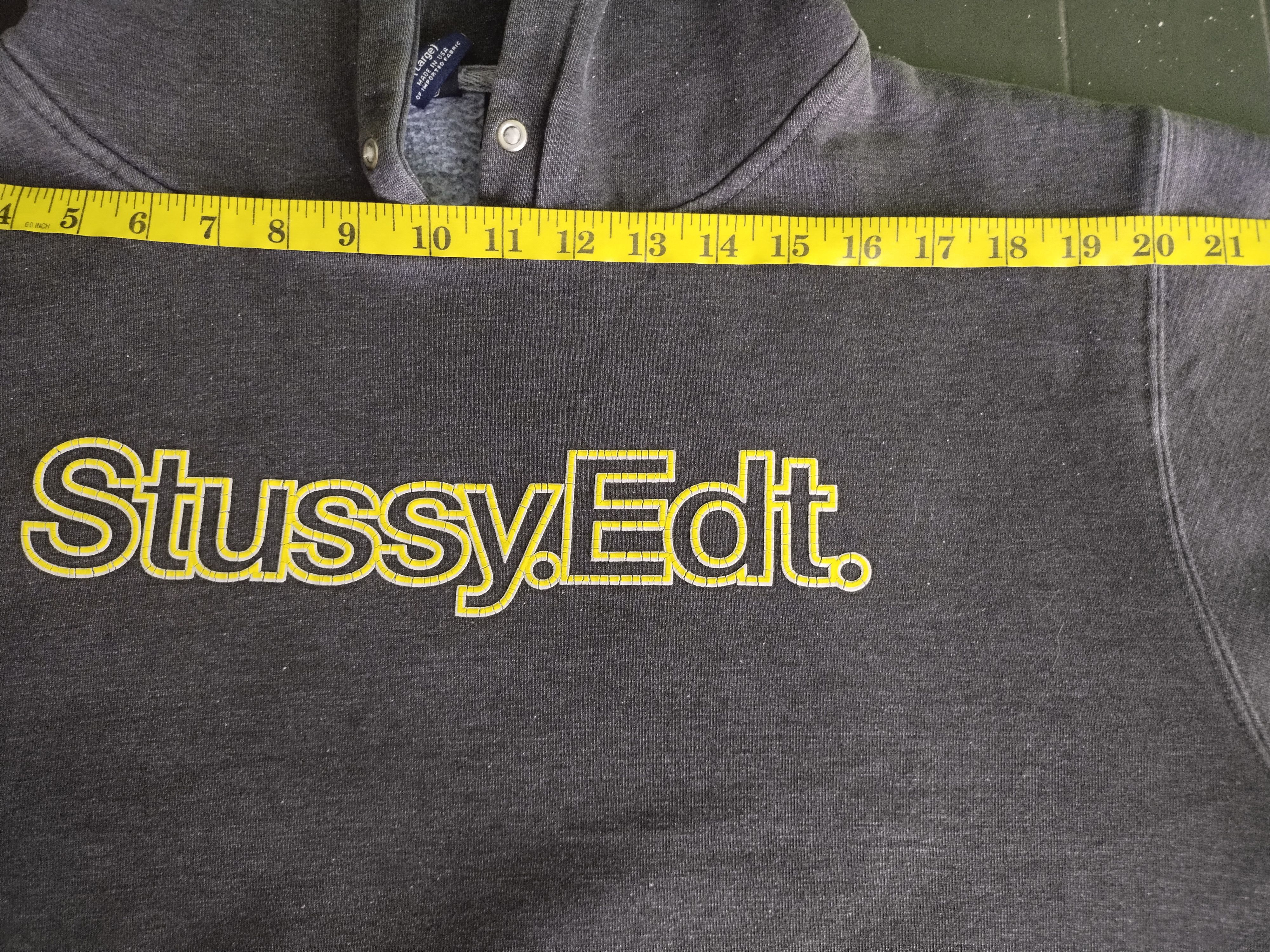 Stussy × Vintage Vintage 80's Stussy Edt. Logo Pullover Grey Hoodie Size US L / EU 52-54 / 3 - 16 Thumbnail