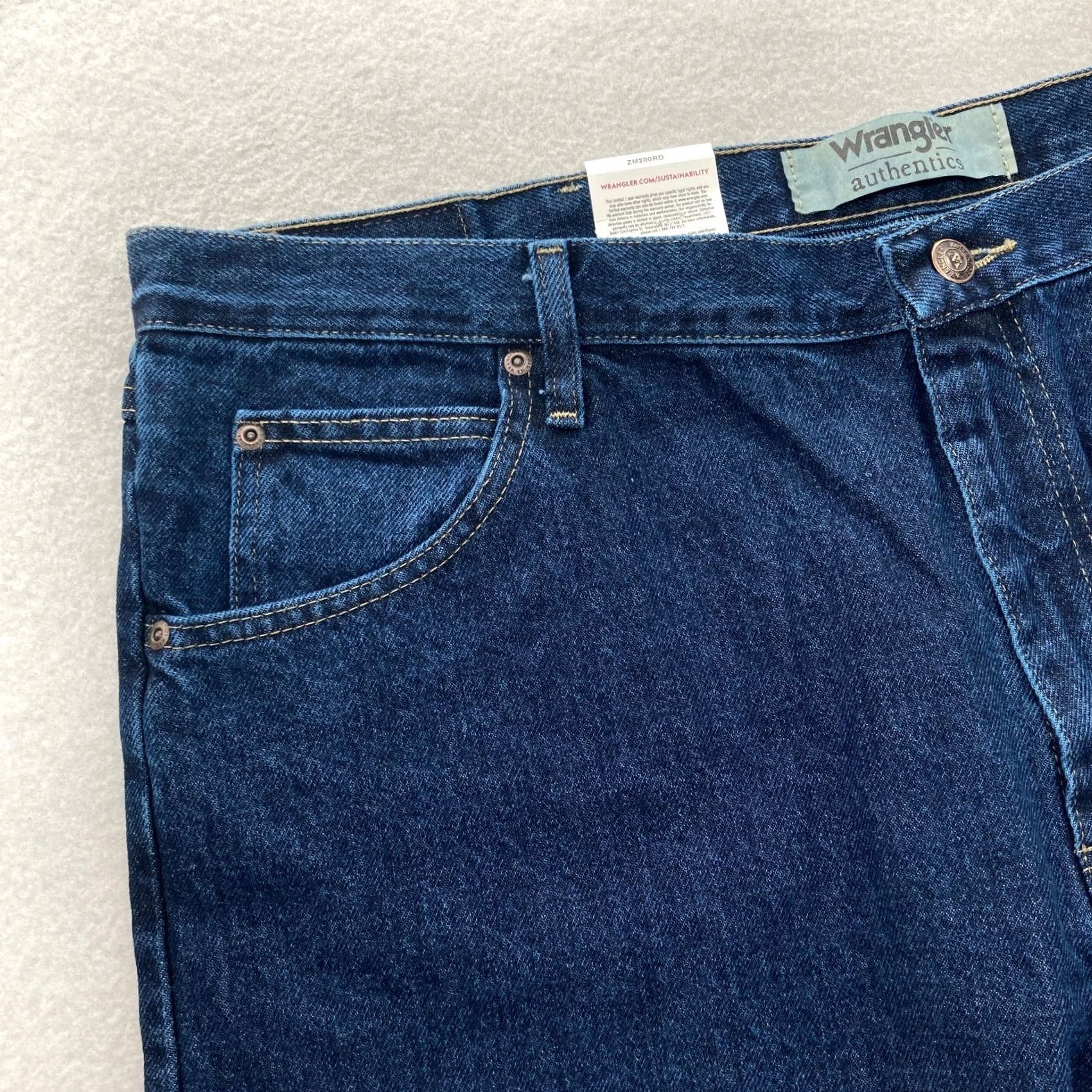 Wrangler Wrangler Authentics Jeans Men 40x30 Relaxed Fit Straight Dark Blue Denim Size US 40 / EU 56 - 3 Thumbnail