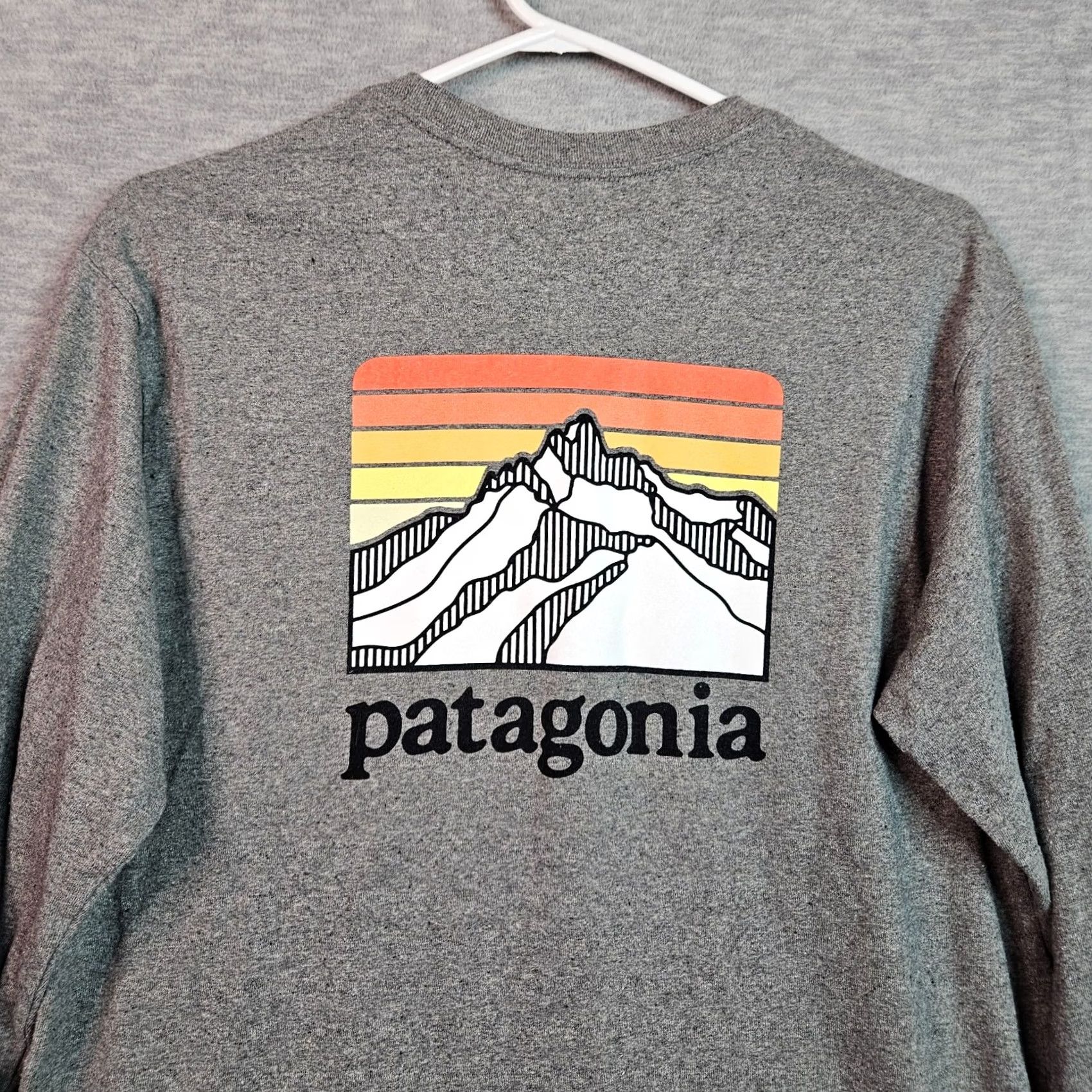 Patagonia Patagonia T-Shirt Regular Fit Unisex Adult Graphic Crew Neck Long Sleeve Tee S Gray Cotton Logo - Mens Size US S / EU 44-46 / 1 - 3 Thumbnail