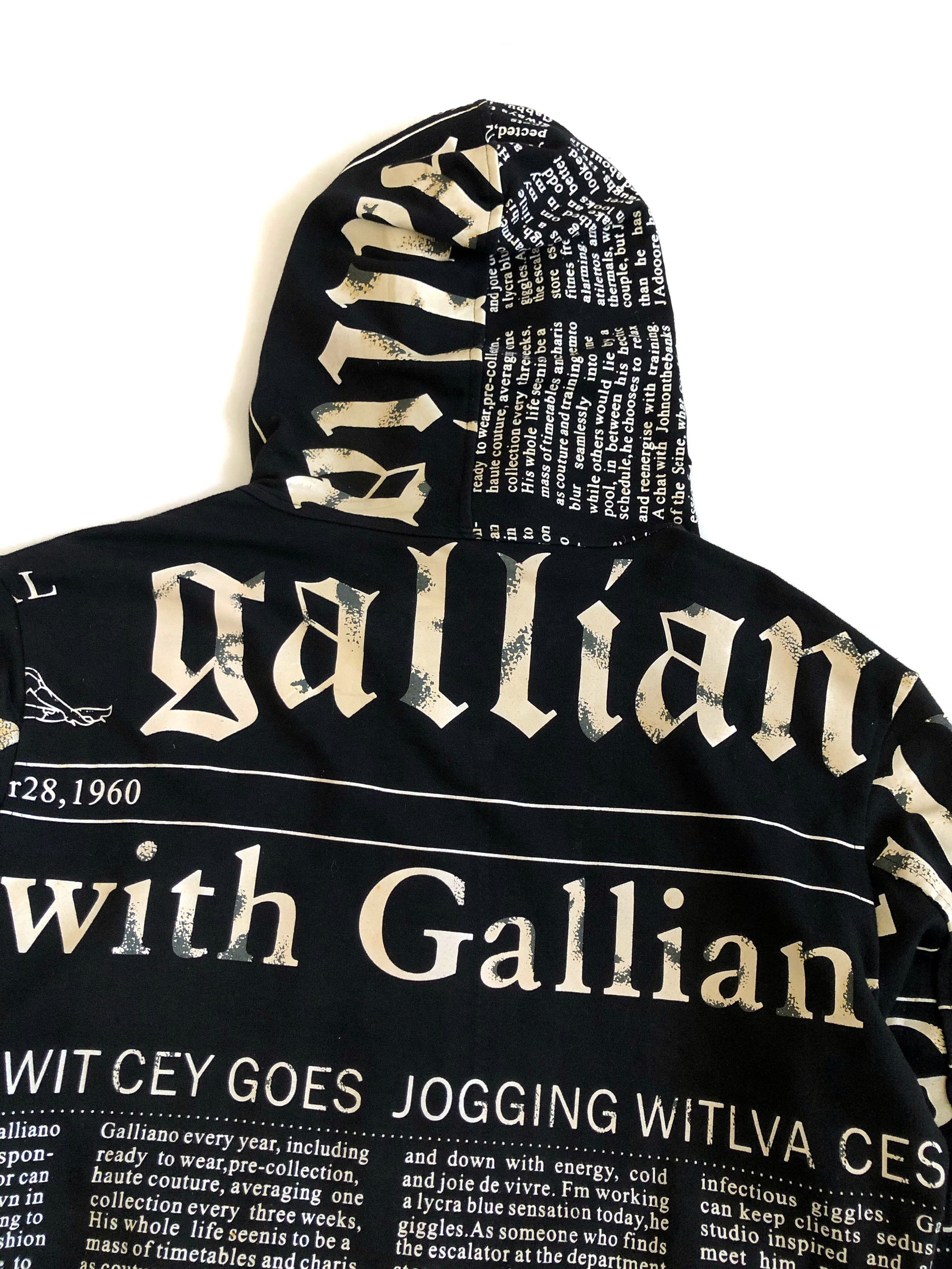 John Galliano VINTAGE GAZETTE BEACH WEAR ZIPPER HOODIE Size US L / EU 52-54 / 3 - 16 Thumbnail