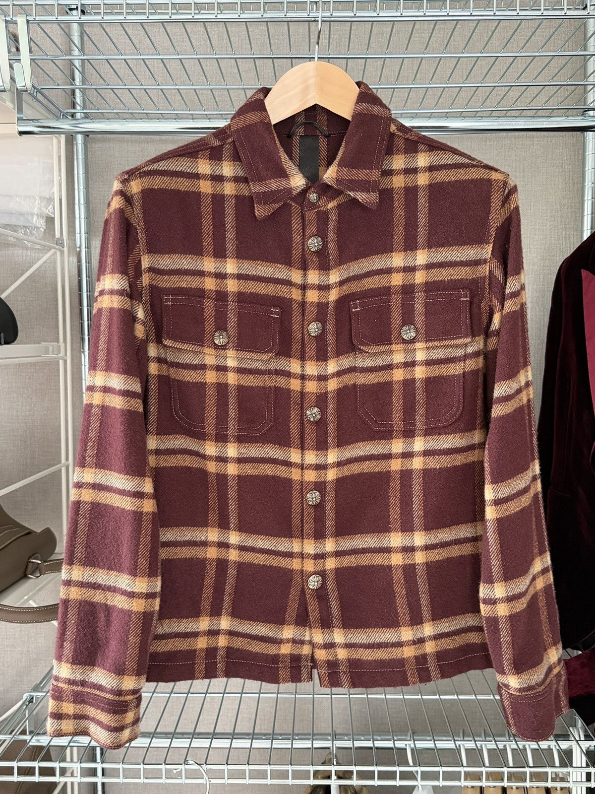 Chrome Hearts Chrome Hearts Workdog Red Flannel Shirt Size US S / EU 44-46 / 1 - 1 Thumbnail