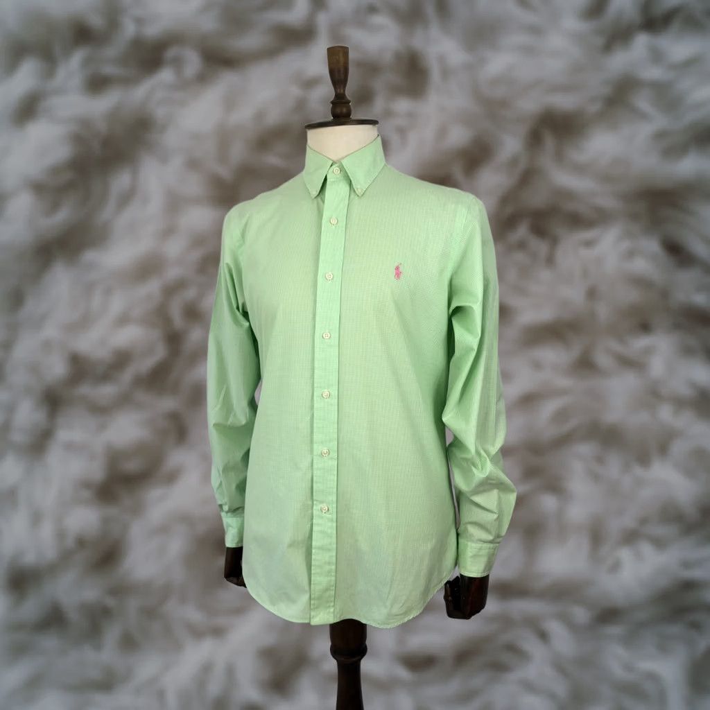 Ralph Lauren Ralph Lauren Shirt Mens 15.5 Green Men Size Cotton Micro Check Size US L / EU 52-54 / 3 - 1 Thumbnail