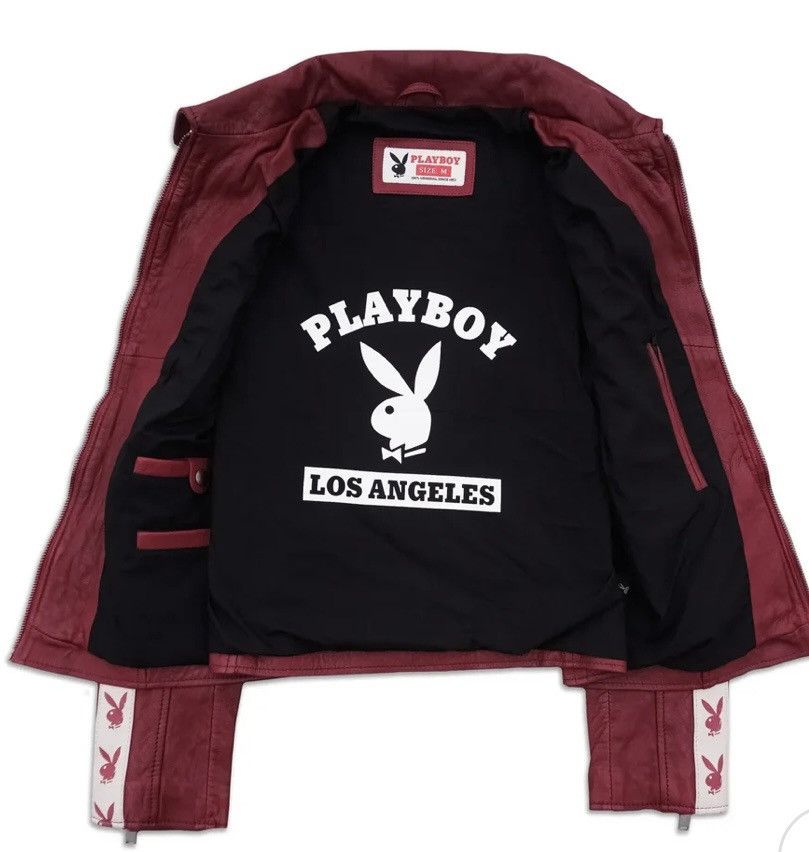 Playboy Playboy Kristen Women’s Red Leather Jacket Size XL / US 12-14 / IT 48-50 - 4 Thumbnail