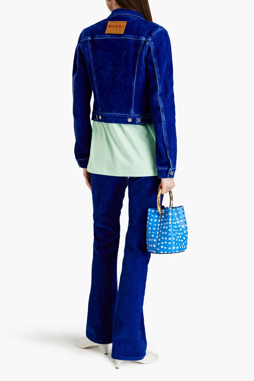 Marni o1y1025 Denim Jacket in Bright Blue Size XS / US 0-2 / IT 36-38 - 3 Thumbnail