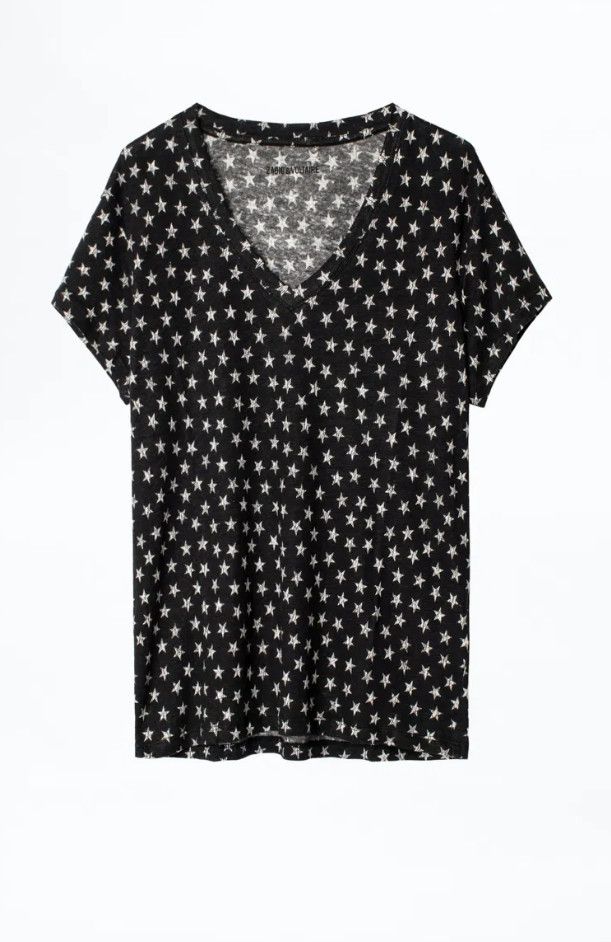 Zadig & Voltaire Zadig & Voltaire Archie Nova Stars Tee Black ( XS ) Size XS / US 0-2 / IT 36-38 - 4 Thumbnail