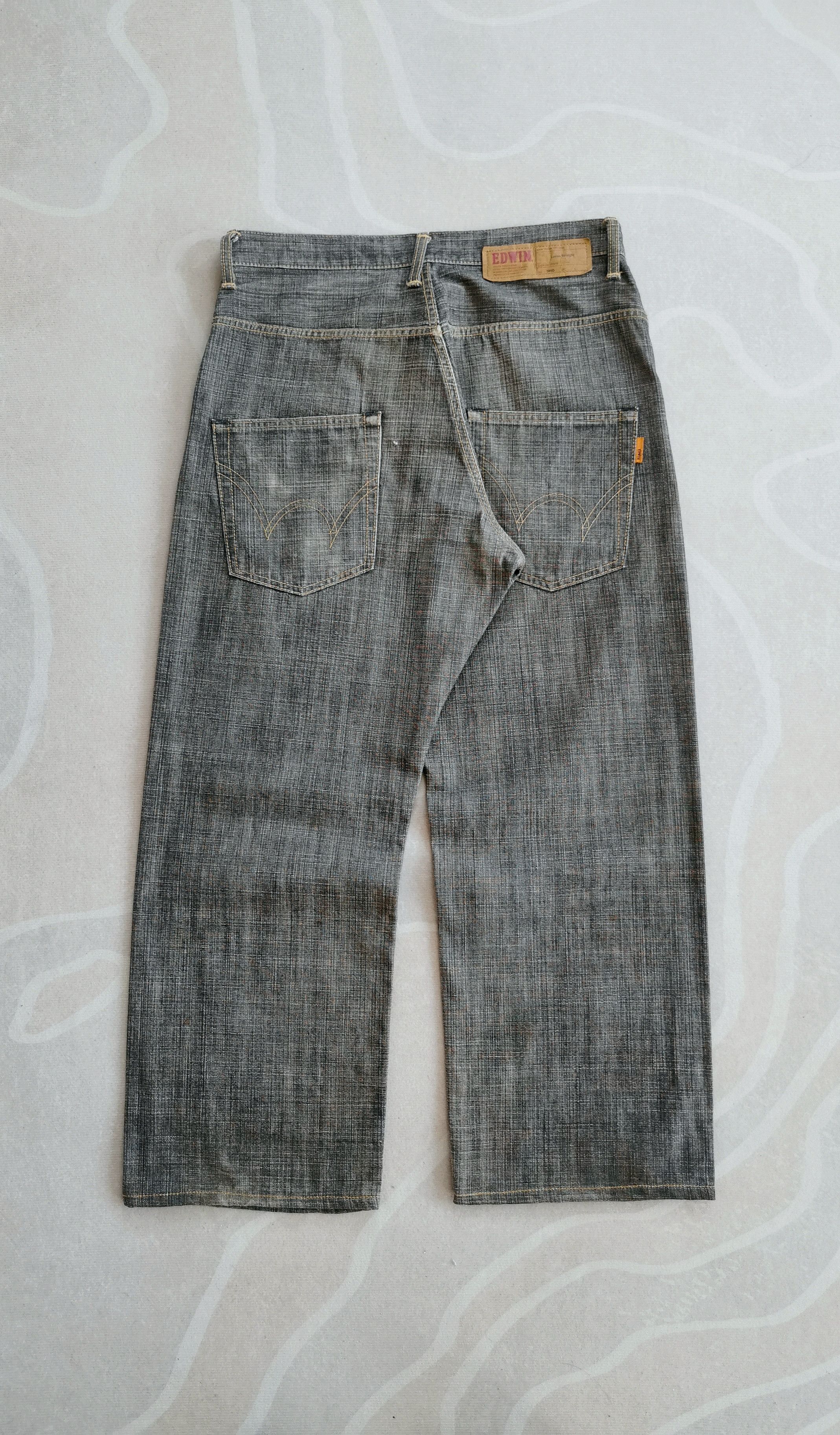Edwin Edwin Japan 505D Selvedge Denim Charcoal Grey Loose Straight Size US 32 / EU 48 - 2 Thumbnail