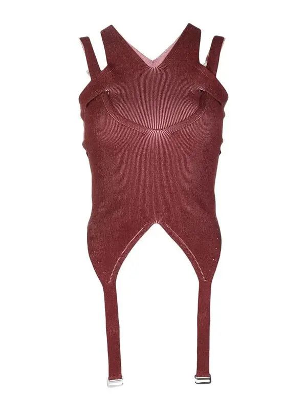 Dion Lee o1mle1224 Lock Slit Tank Oxblood in Red Size XXS / US 00 / IT 34 - 1 Thumbnail