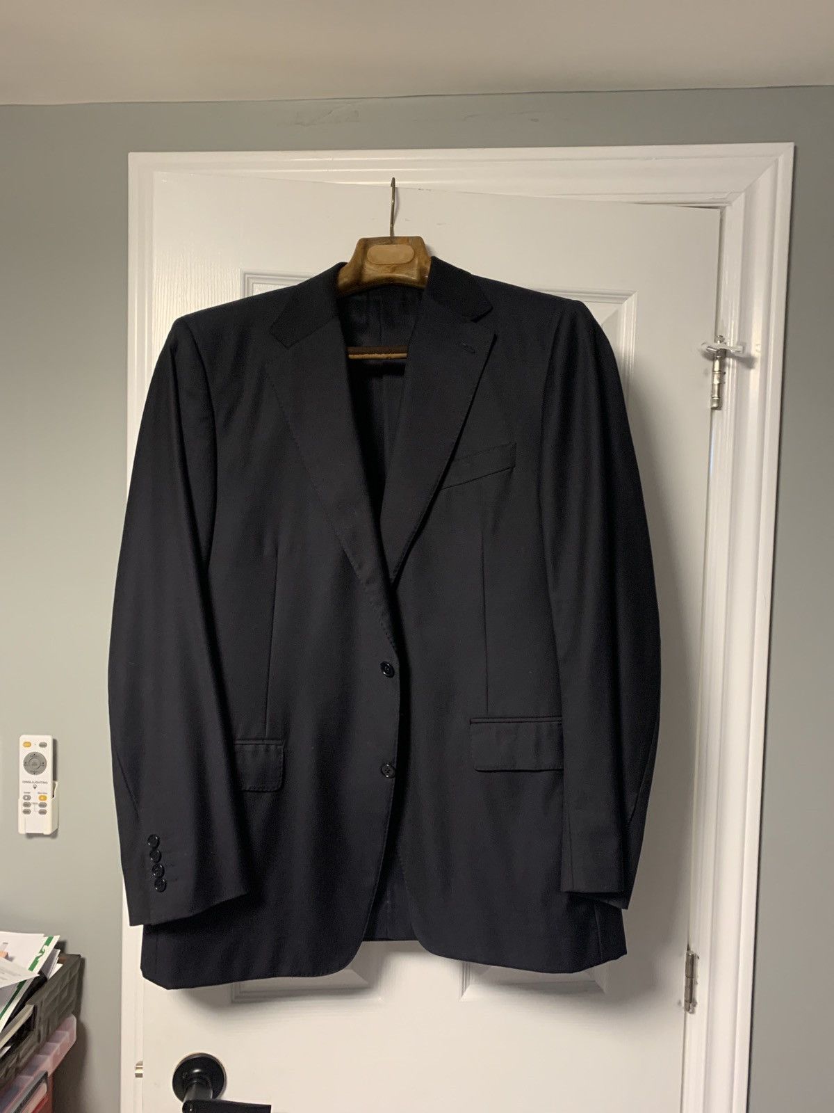 Canali Navy Canali Blazer Size 44R - 1 Thumbnail