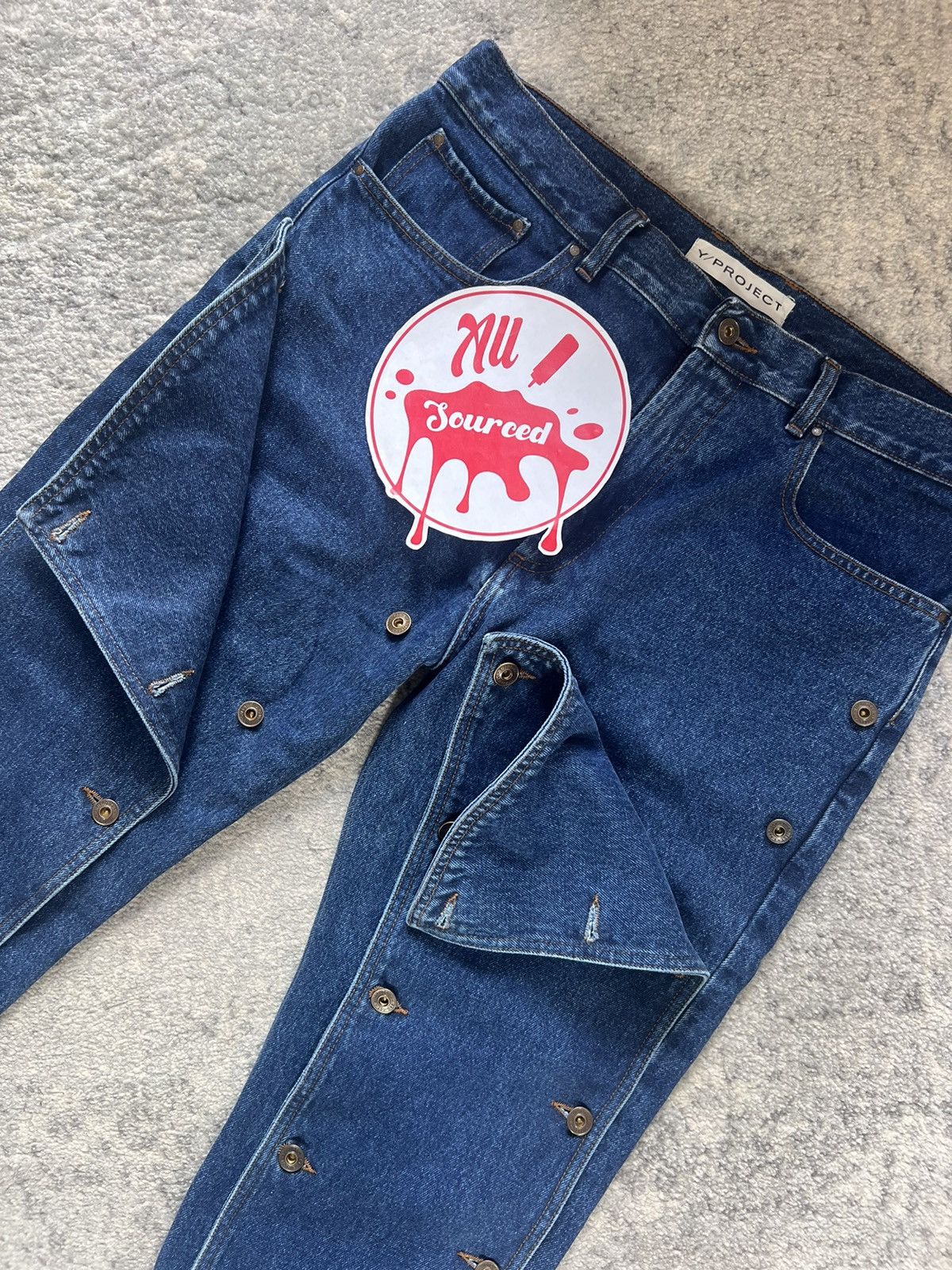 Y/Project Y Project Button Panel Jeans Size US 33 - 2 Thumbnail
