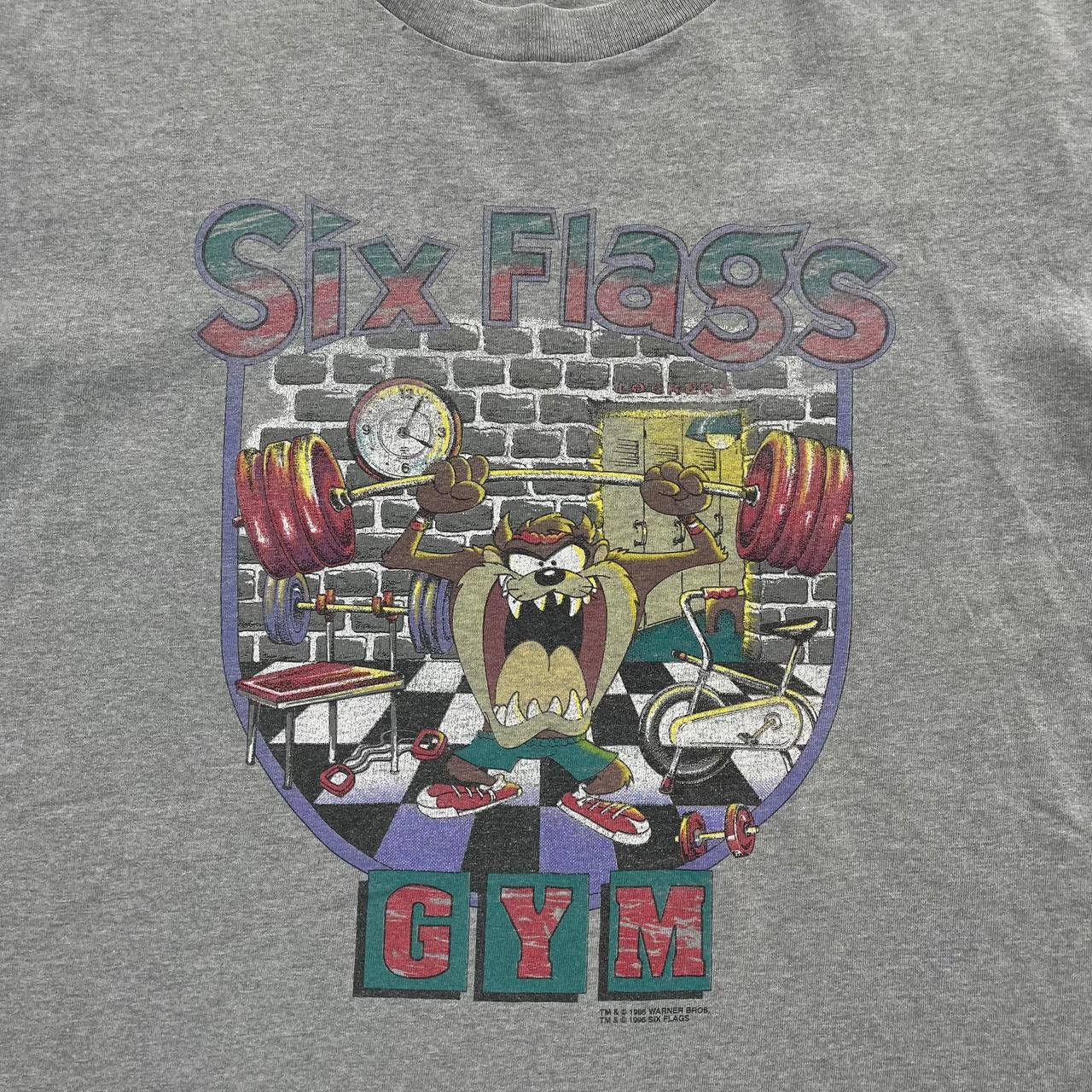 Vintage × Warner Bros Vintage 1996 Taz Six Flags Gym Cartoon Single Stitch T Shirt Size US L / EU 52-54 / 3 - 2 Thumbnail