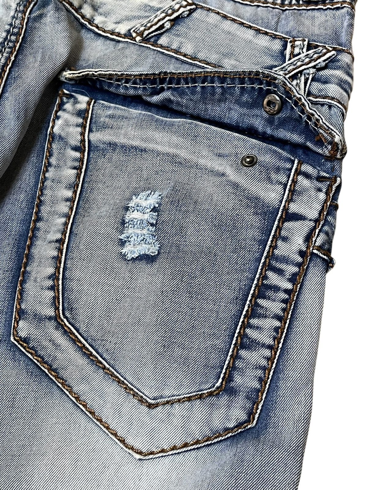 Japanese Brand SICK🔥JAPANESE BRAND FORZA DISTRESSED STYLE JEANS Size US 35 - 11 Thumbnail