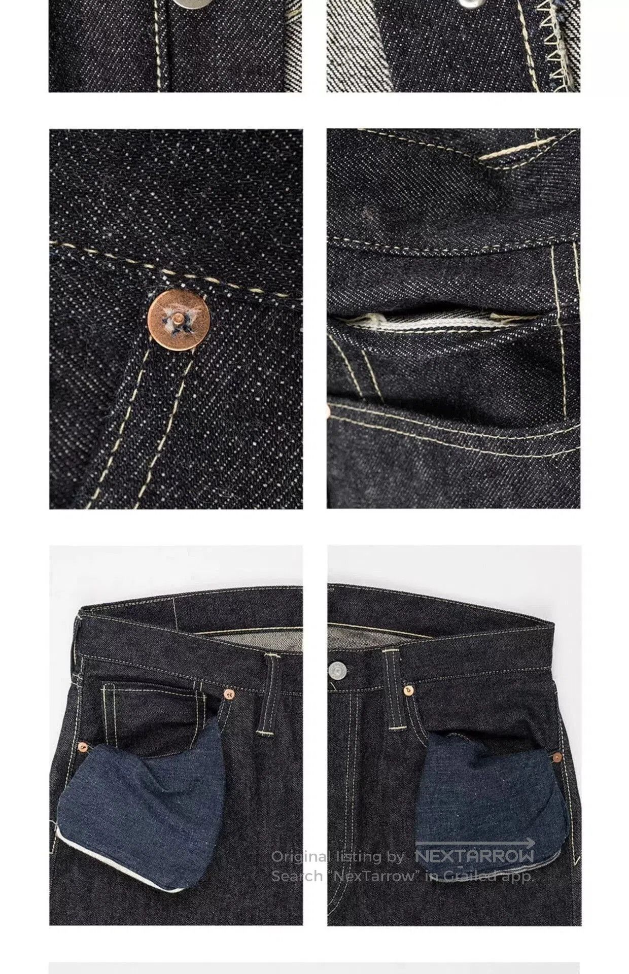 Red Clouds Collective Redcloud WW2 Model S424XXst Denim Pants. Size US 32 / EU 48 - 3 Thumbnail