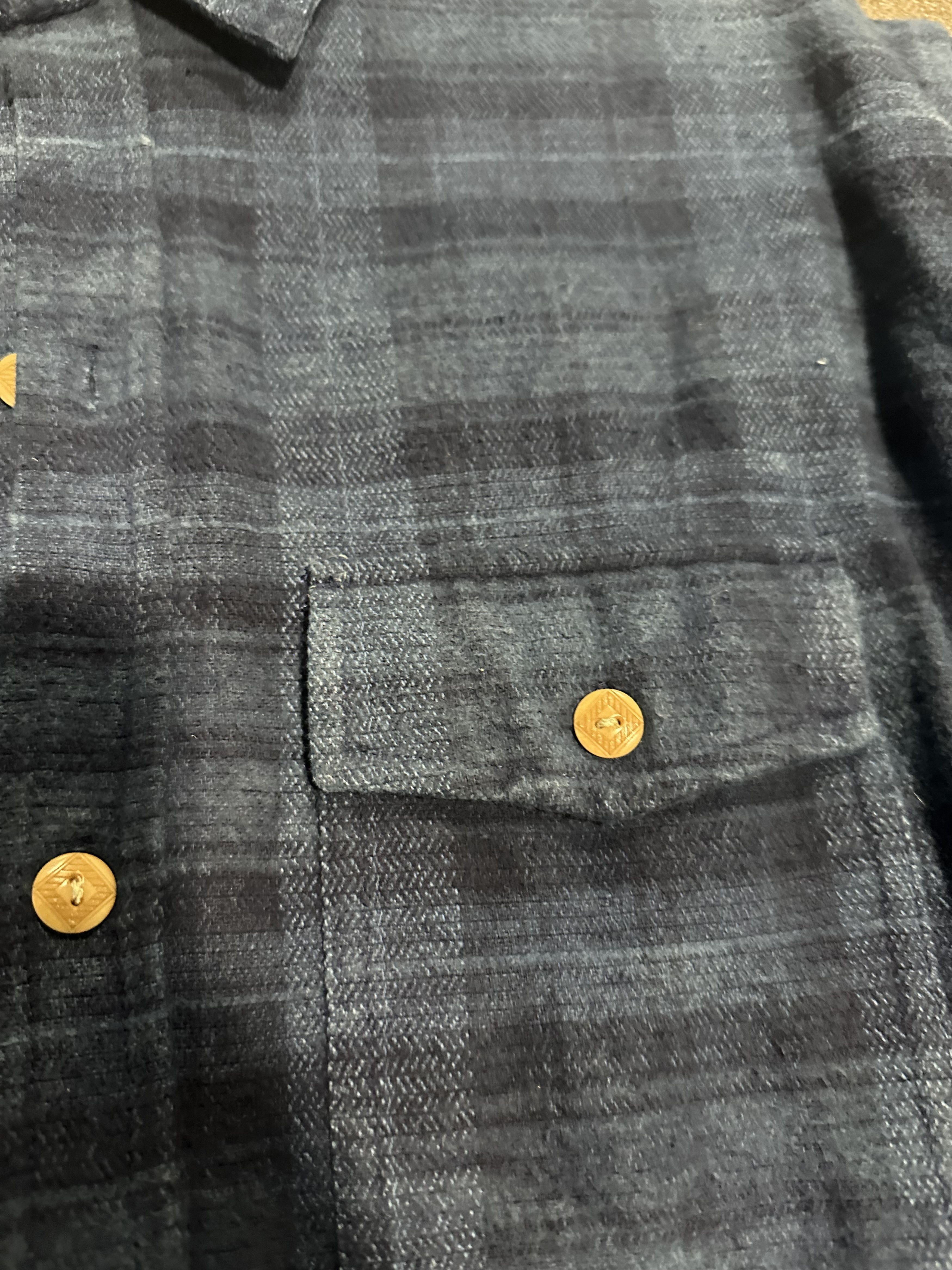 3sixteen Overdyed Indigo Plaid Utility Shirt Size US XL / EU 56 / 4 - 2 Thumbnail