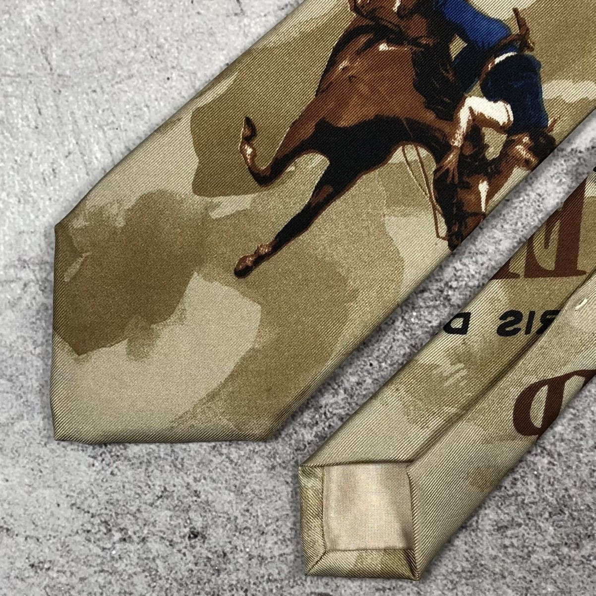 Jean Paul Gaultier Archival Jean Paul Gaultier Silk Tie Rodeo Cowboy Print JPG Size ONE SIZE - 5 Thumbnail