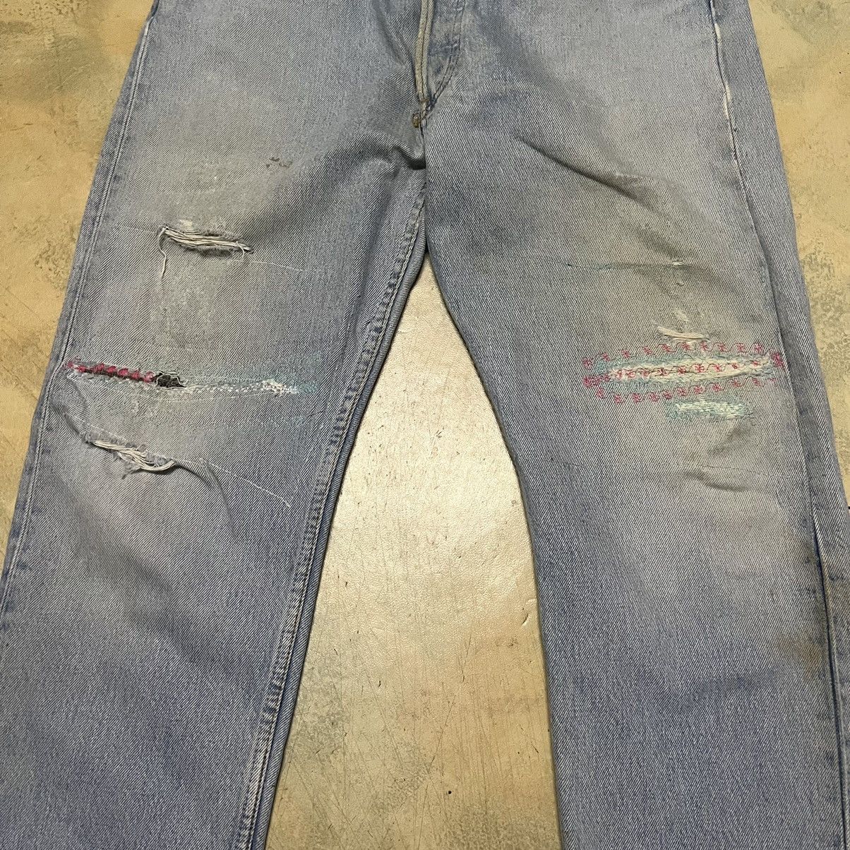 Levi's Vintage Distressed Levis 501 Denim Jeans Size US 31 - 4 Thumbnail