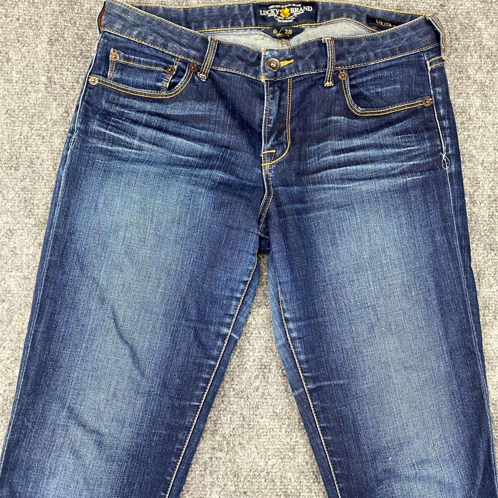 Lucky Brand Lucky Brand Lolita Skinny Jeans Womens 6/28 Blue Distressed Stretch Denim Pants Jeans Size 28" / US 6 / IT 42 - 3 Thumbnail