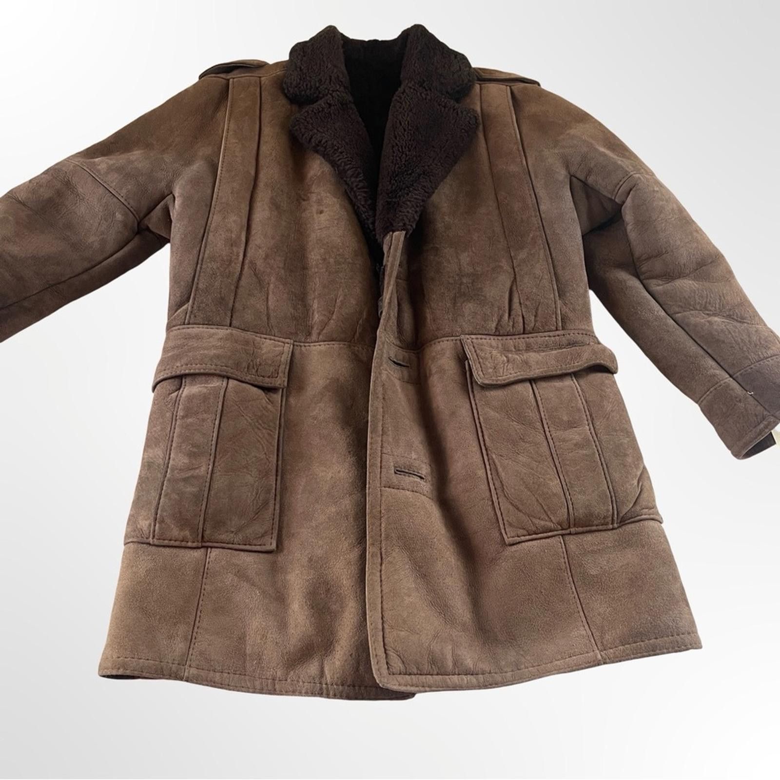 Other Texas Tanning Men's Brown Genuine Shearling Coat size 36 Size US M / EU 48-50 / 2 - 3 Thumbnail