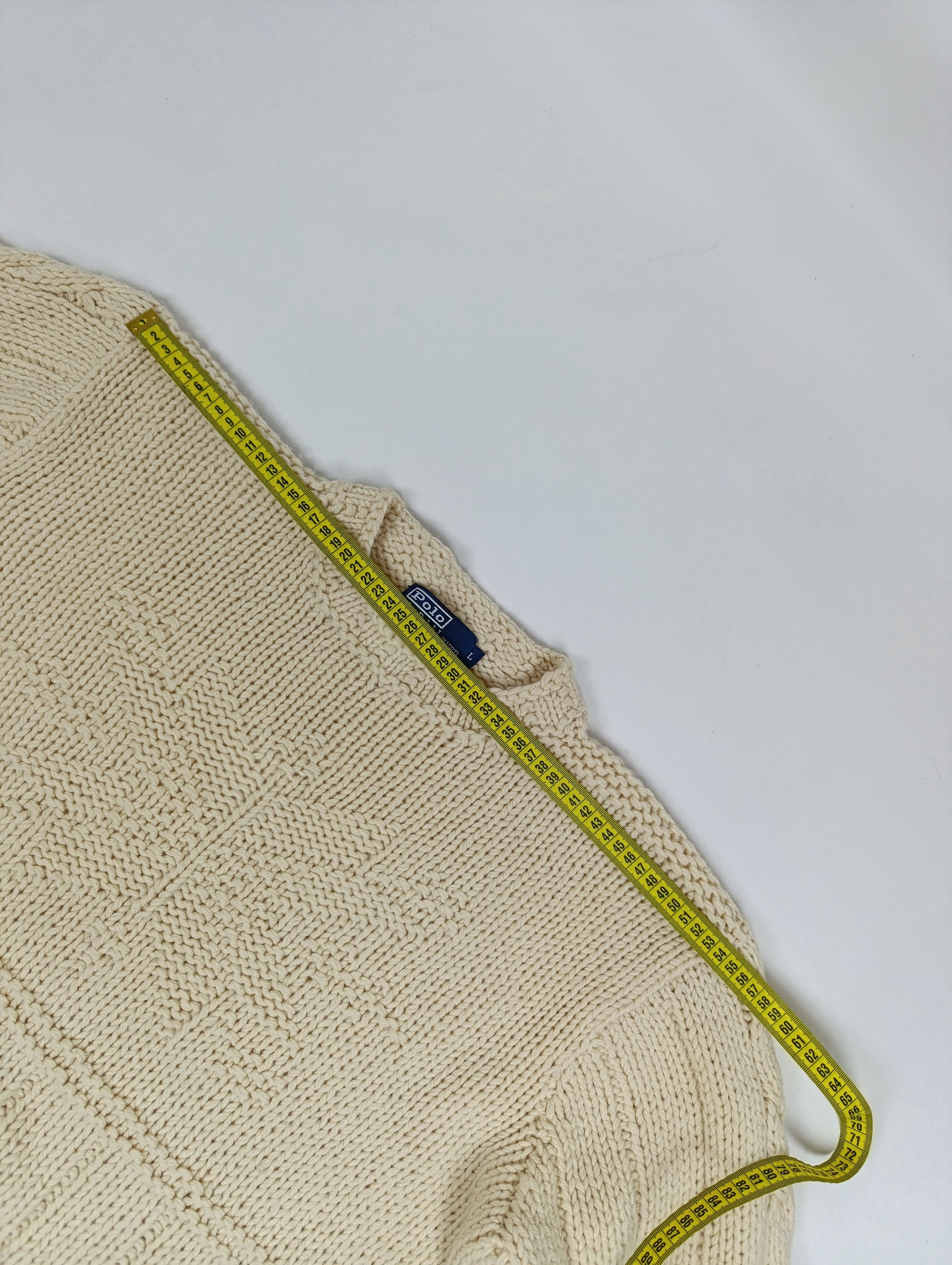 Polo Ralph Lauren VINTAGE POLO RALPH LAUREN HAND KNIT WOOL WOMENS SWEATER Size L / US 10 / IT 46 - 19 Thumbnail