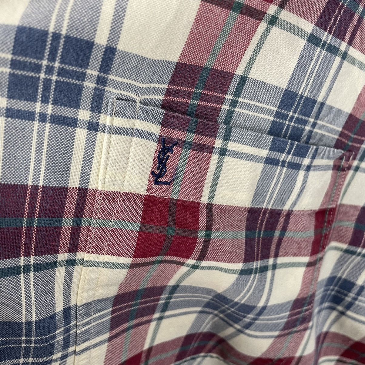 Yves Saint Laurent Vintage Yves Saint Laurent (YSL) Plaid Flannel Button Shirt Size US XL / EU 56 / 4 - 6 Thumbnail