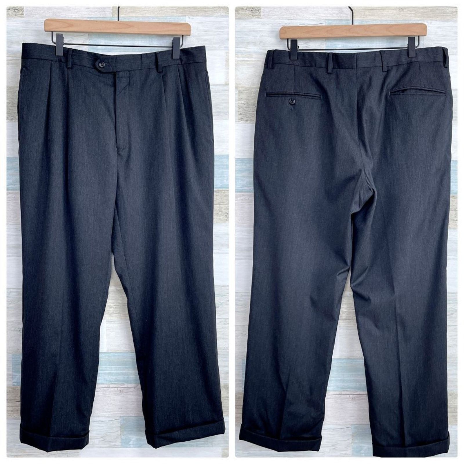 Jos. A. Bank Jos A Bank Signature Wool Suit Charcoal Mens 40S Size 40S - 8 Thumbnail