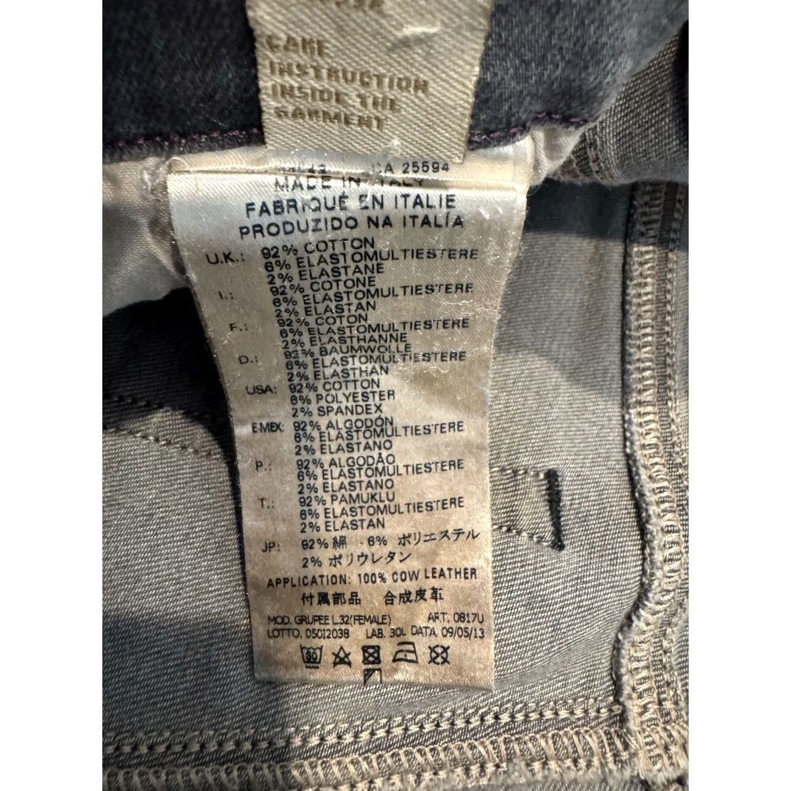 Diesel DIESEL Grupee Jeans Womens 27x32 Denim Super Slim Skinny Fit Low Waist Pants Size 27" / US 4 / IT 40 - 6 Thumbnail