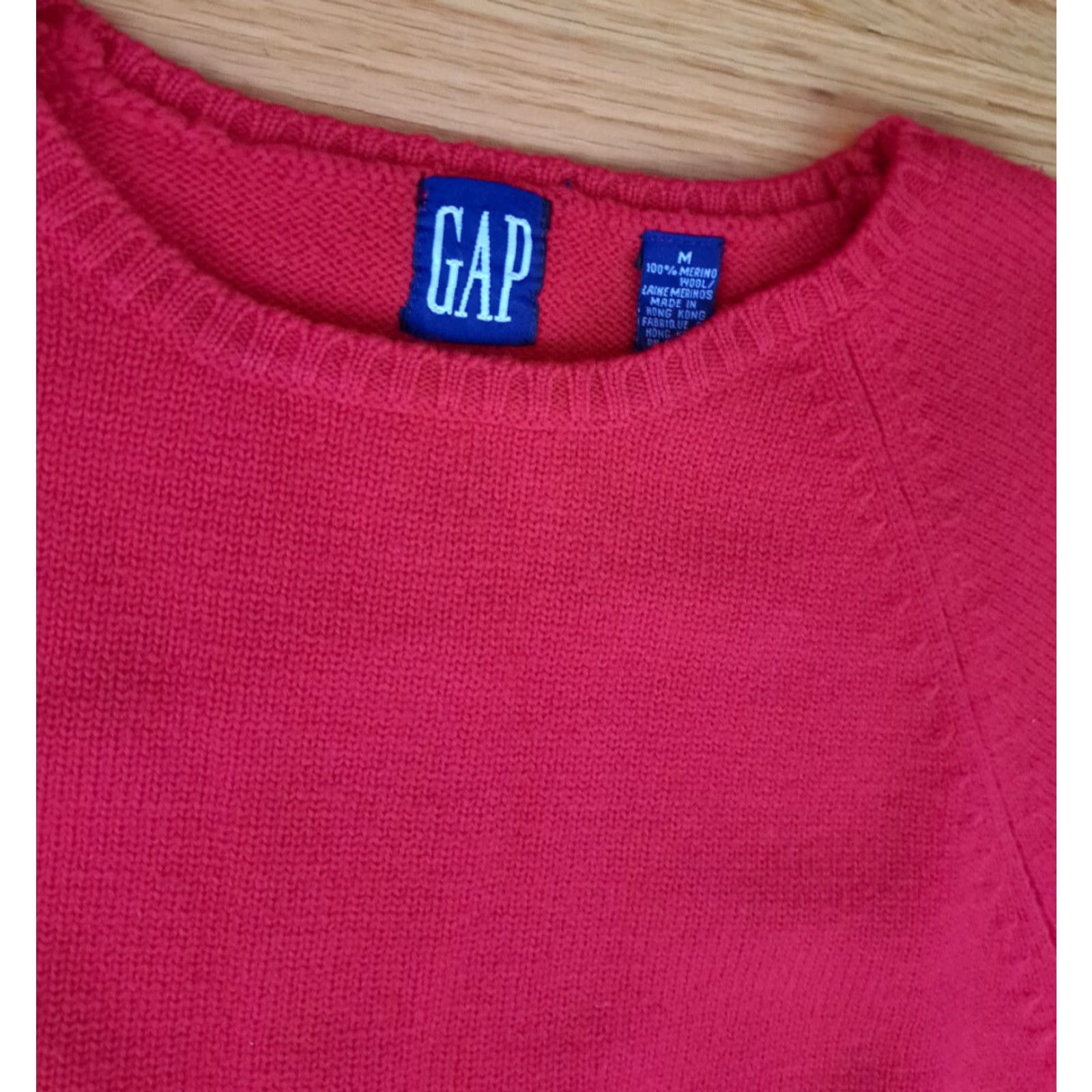 Gap VINTAGE Gap Sweater Women Merino Wool Red Size M Pullover Size M / US 6-8 / IT 42-44 - 3 Thumbnail