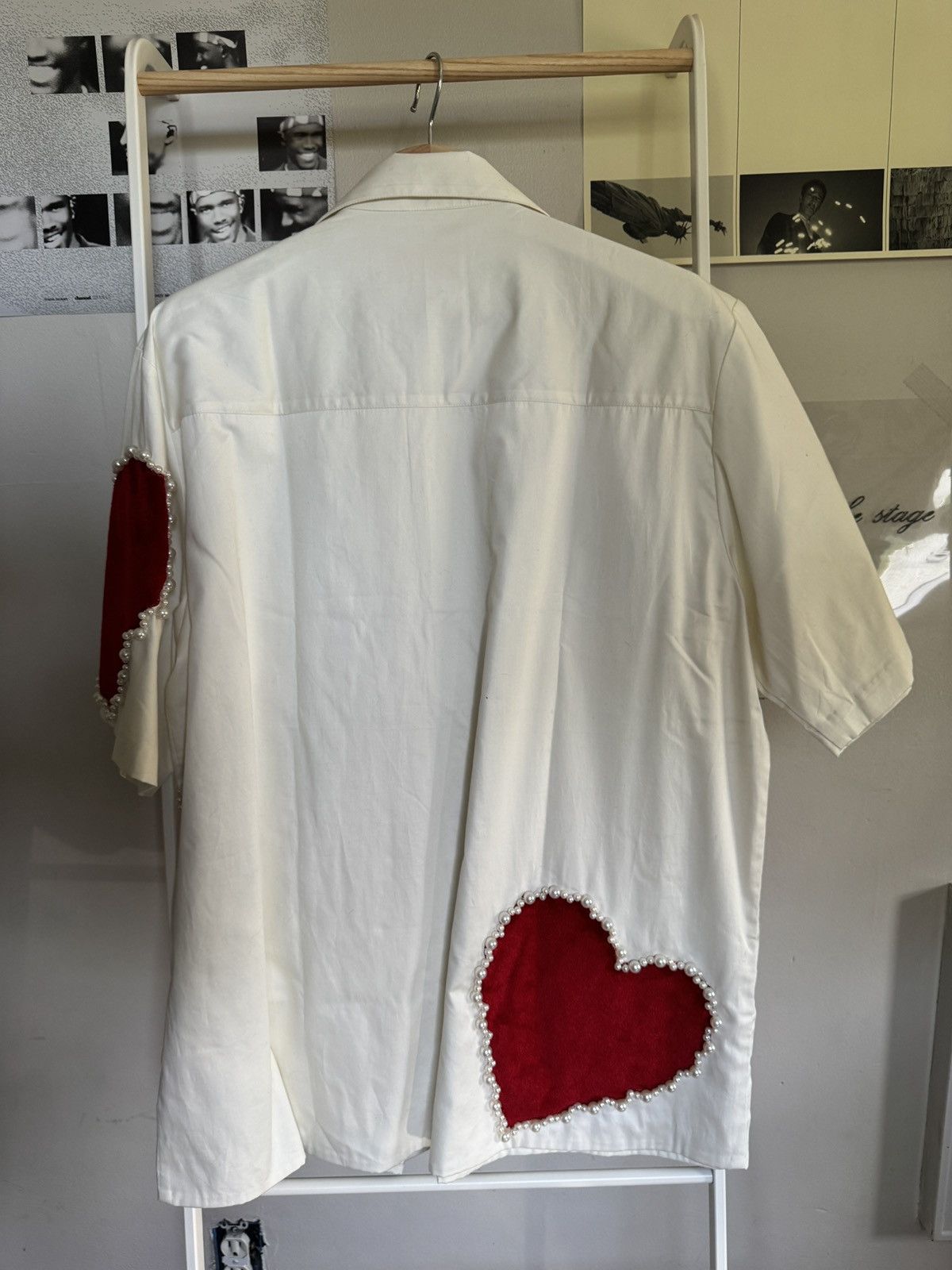 Other Perte D'ego Camp Collar Embellished Hearts and Pearl Shirt Size US L / EU 52-54 / 3 - 2 Thumbnail