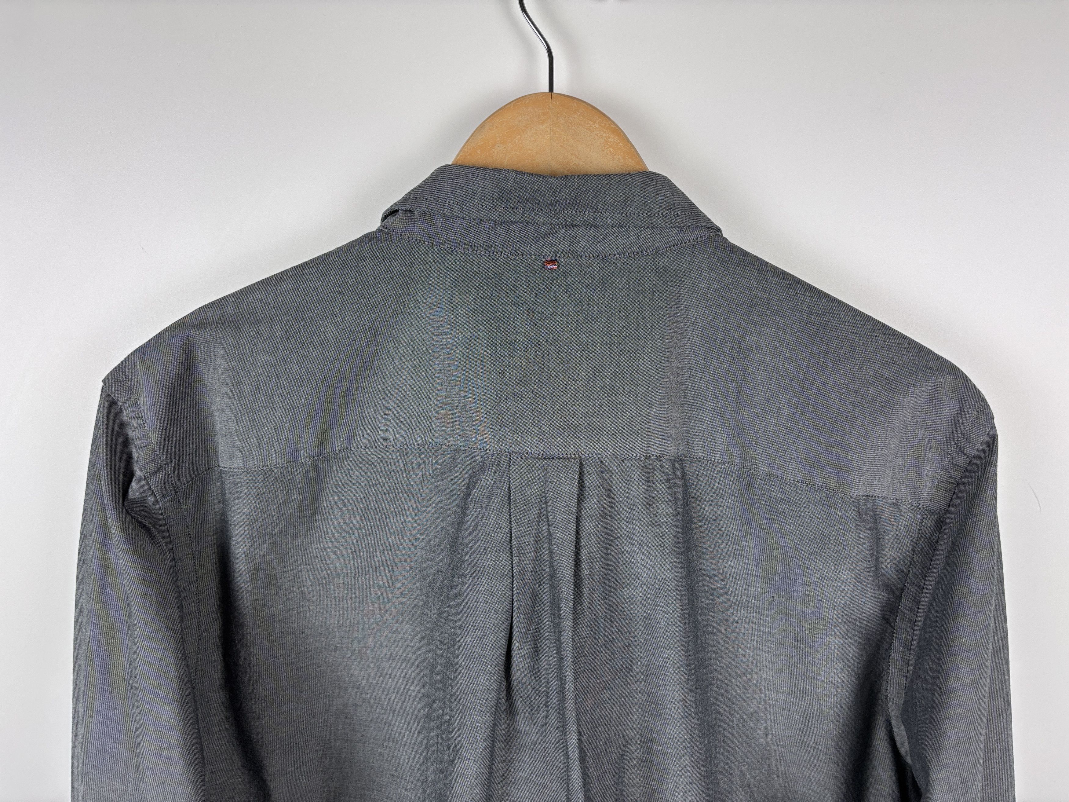 Pretty Green Pretty Green Button Down Long Sleeve Shirt Cotton Gray L Size US L / EU 52-54 / 3 - 5 Thumbnail