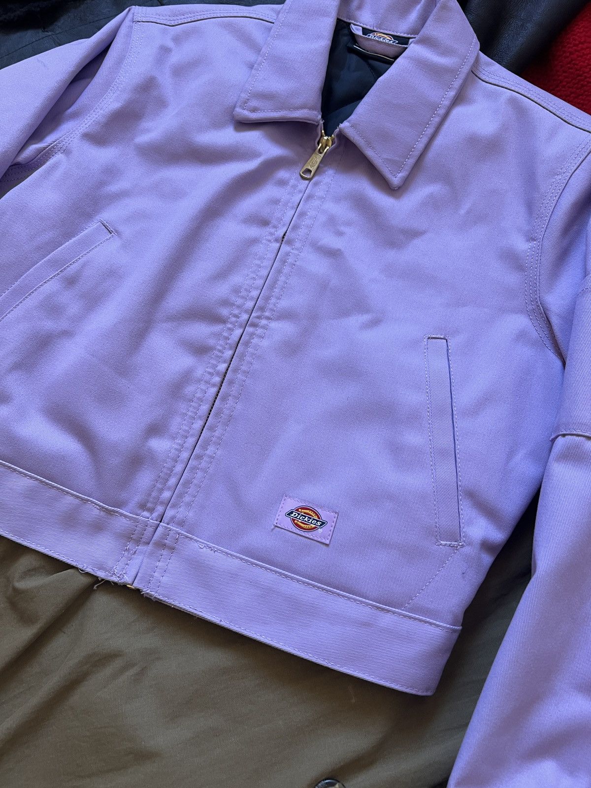 Dickies Cropped Dickies Pink Workwear Skating Jacket Carhartt Style Size XS / US 0-2 / IT 36-38 - 6 Thumbnail