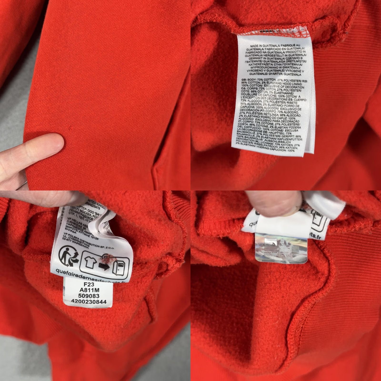 The North Face The North Face Jumbo Half Dome Hoodie Mens 2XL Red Fleece Pullover Sweatshirt Size US XXL / EU 58 / 5 - 8 Thumbnail