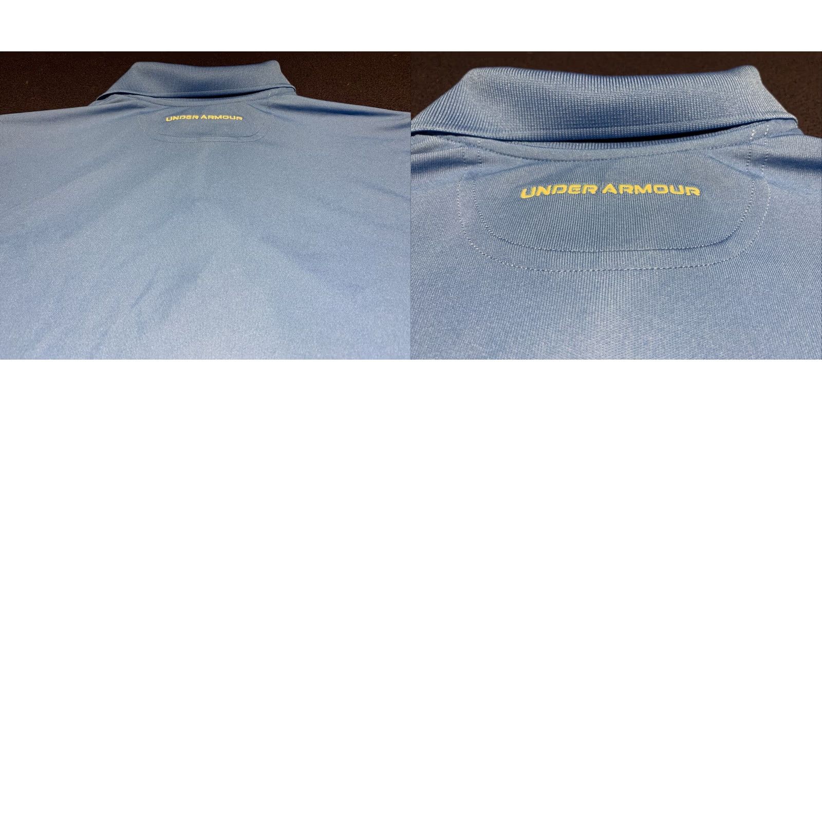 Under Armour Under Armour Golf Polo Shirt Mens Large Blue Striped Activewear Short Sleeve Size US L / EU 52-54 / 3 - 8 Thumbnail