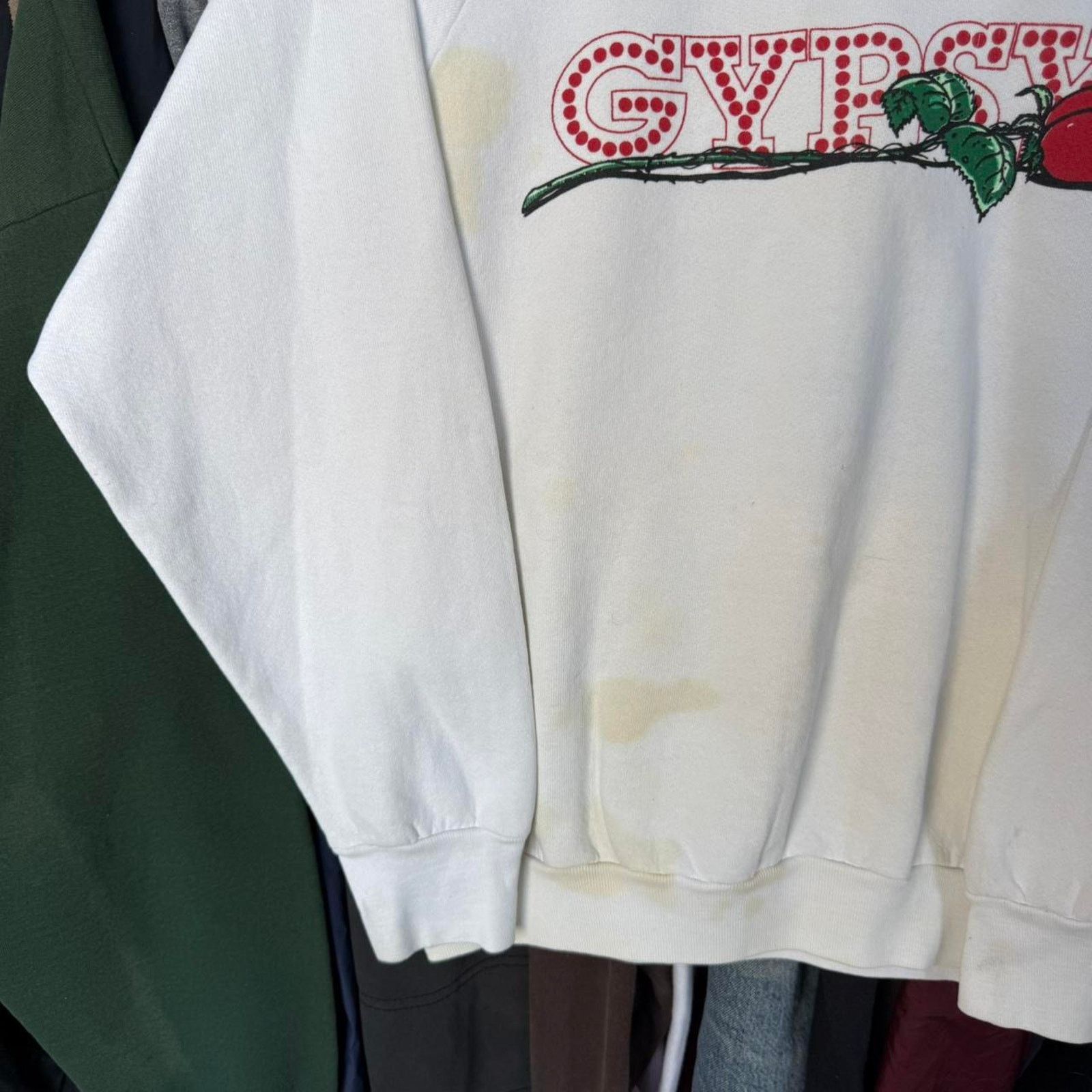 Other Vintage 90s Gypsy Rose Sweatshirt White Size US L / EU 52-54 / 3 - 4 Thumbnail
